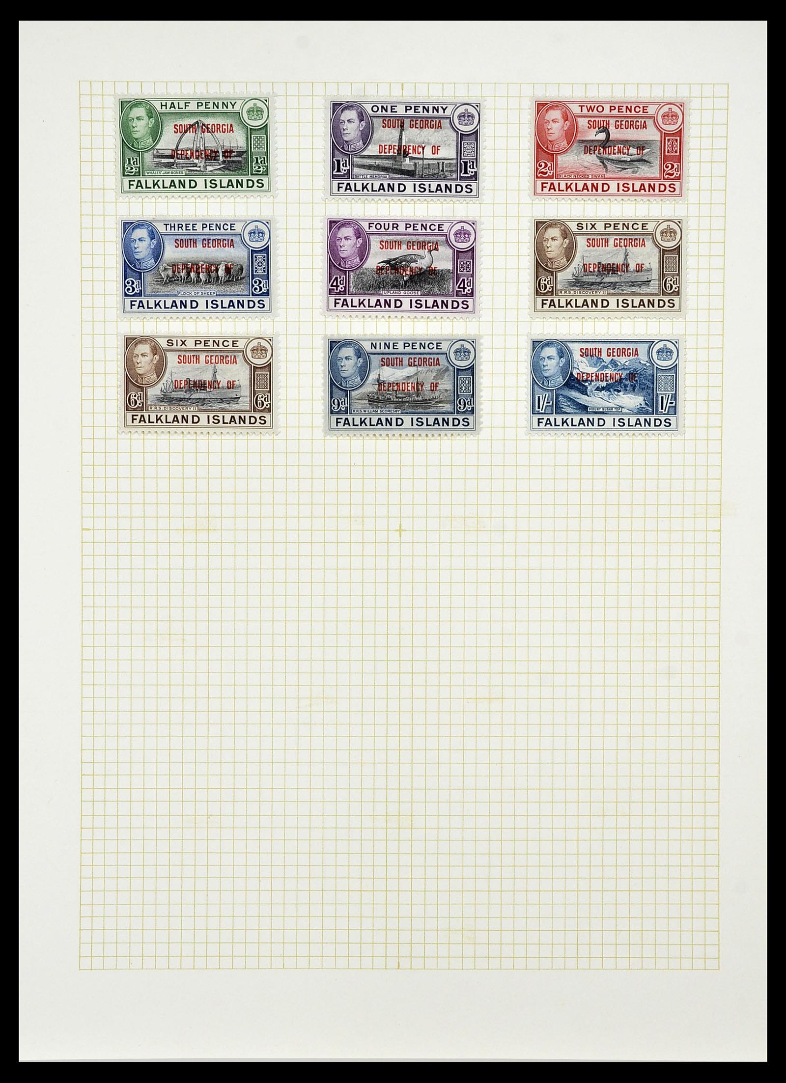34331 044 - Postzegelverzameling 34331 Engelse koloniën 1937-1995.