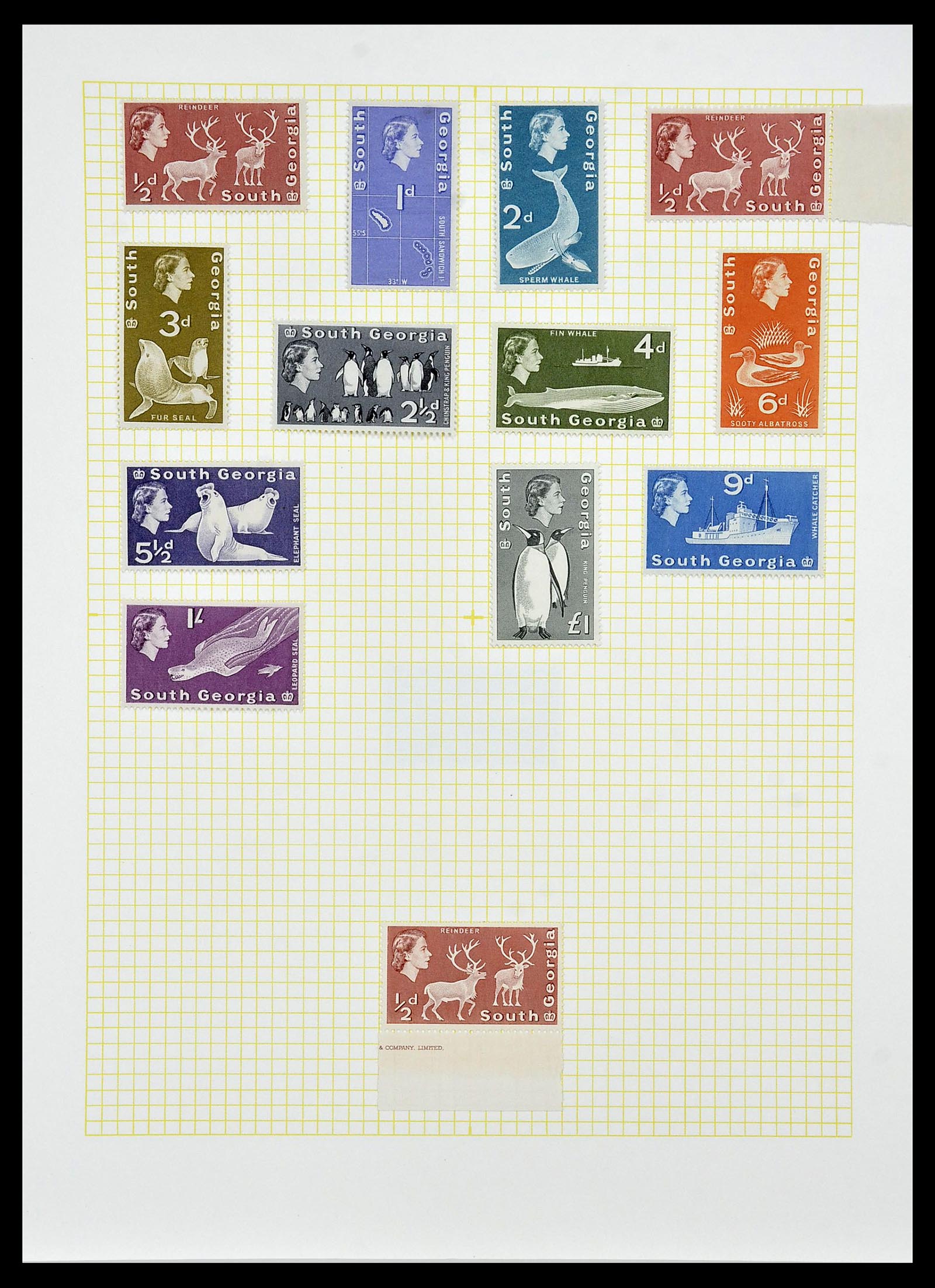 34331 046 - Postzegelverzameling 34331 Engelse koloniën 1937-1995.