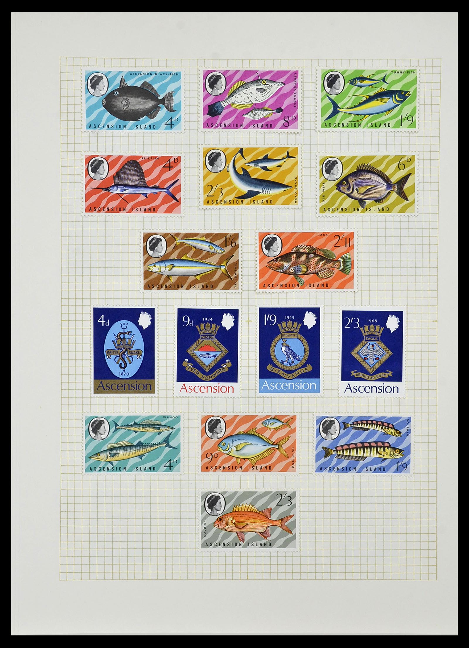 34331 074 - Postzegelverzameling 34331 Engelse koloniën 1937-1995.