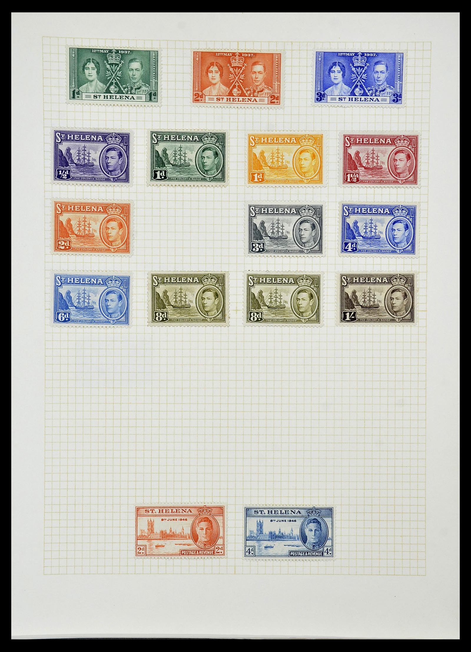 34331 080 - Postzegelverzameling 34331 Engelse koloniën 1937-1995.