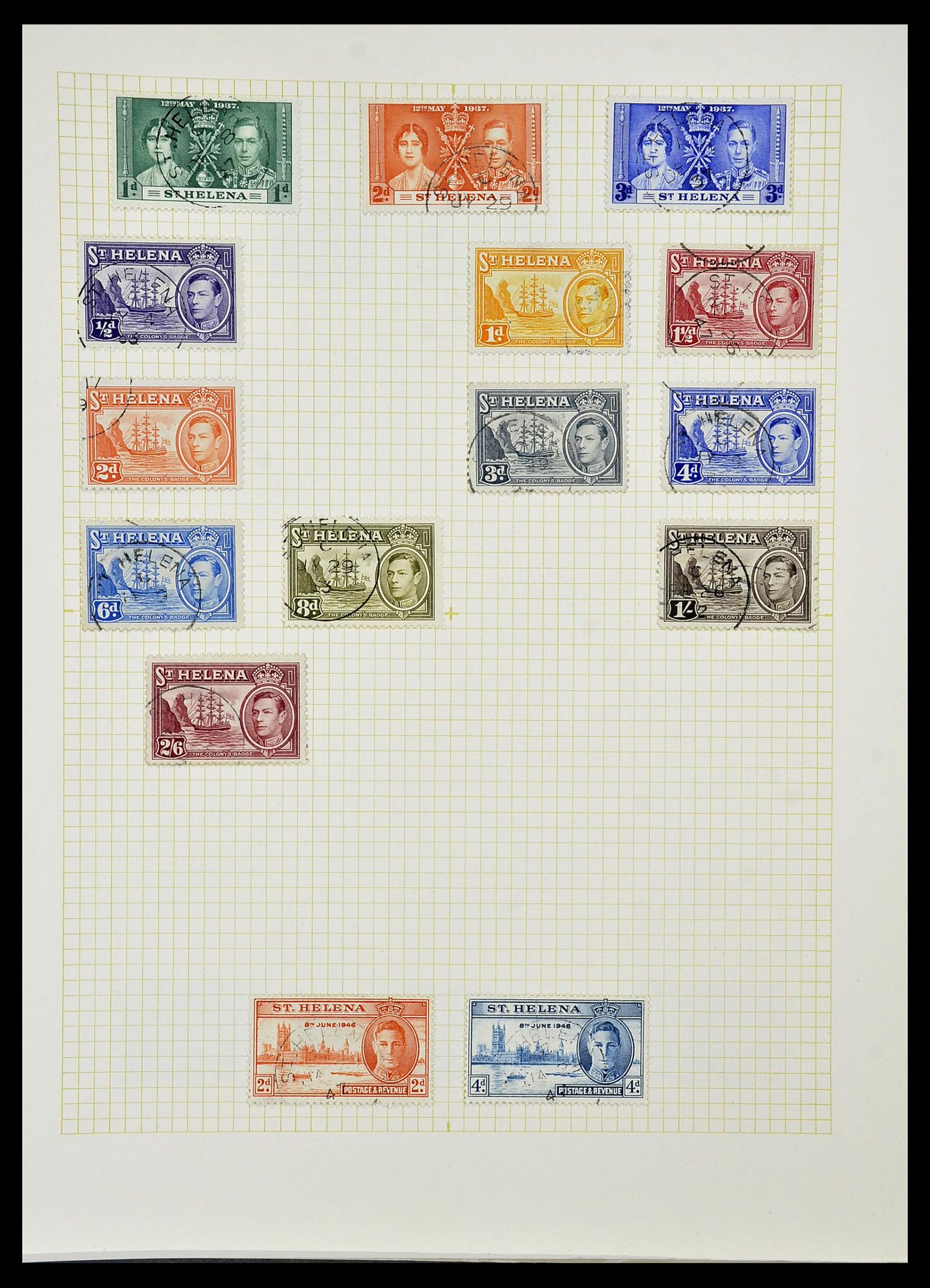 34331 081 - Postzegelverzameling 34331 Engelse koloniën 1937-1995.
