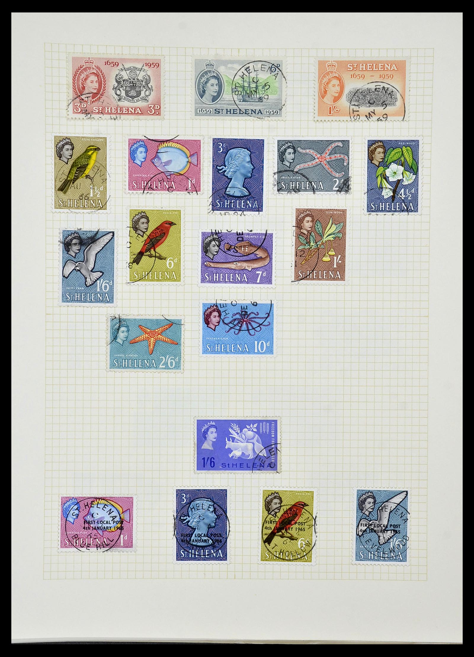 34331 087 - Postzegelverzameling 34331 Engelse koloniën 1937-1995.