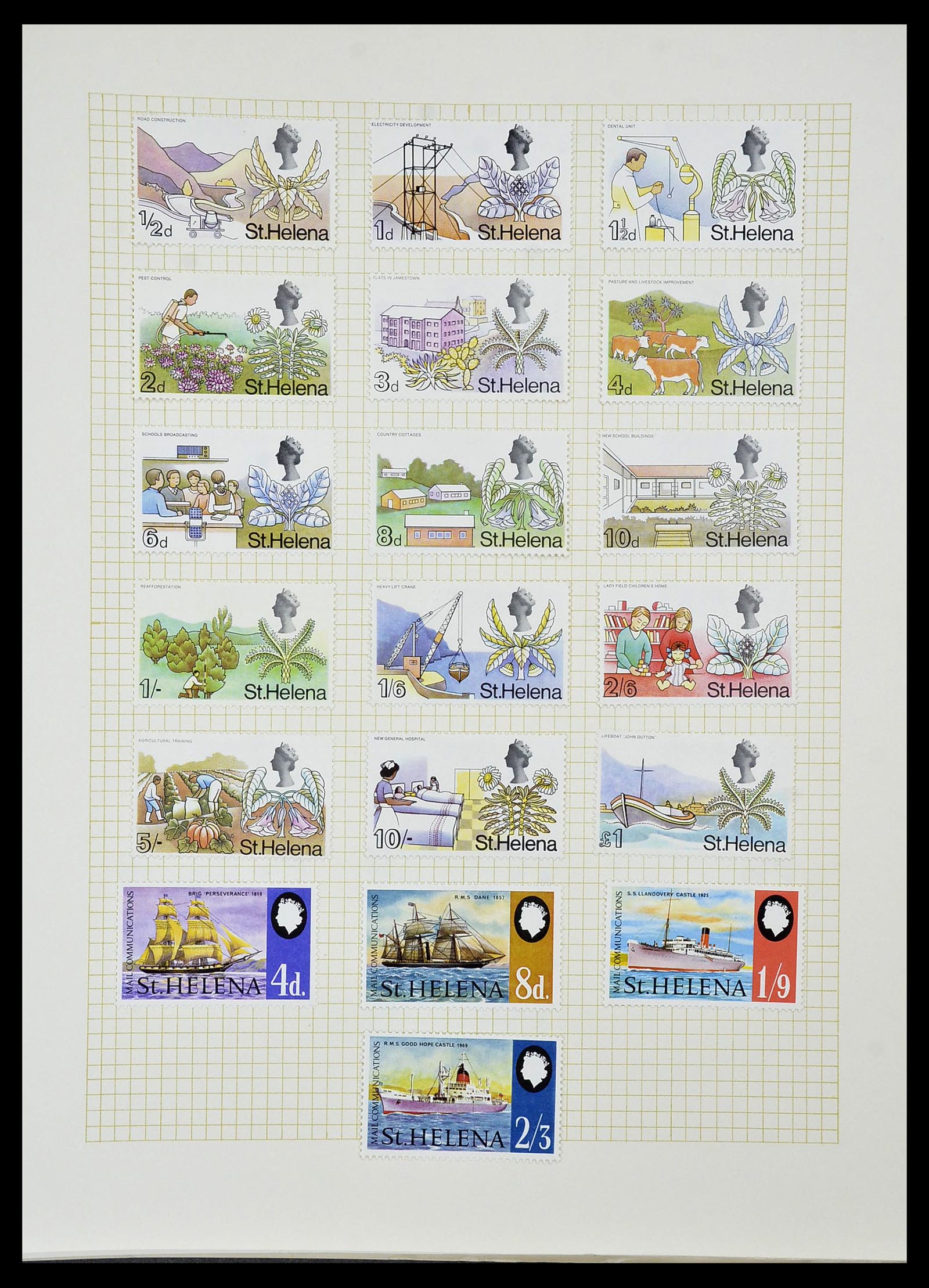 34331 091 - Postzegelverzameling 34331 Engelse koloniën 1937-1995.