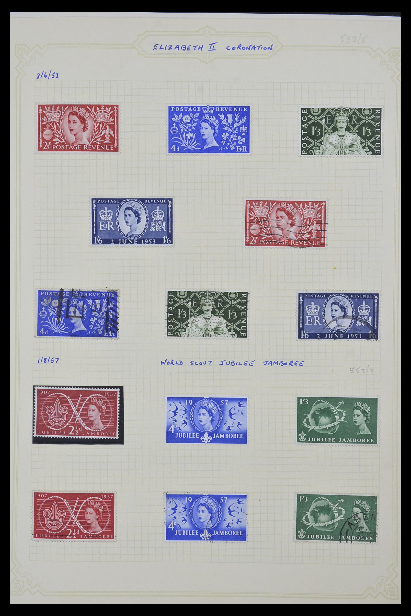 34332 012 - Stamp collection 34332 Great Britain 1936-1981.