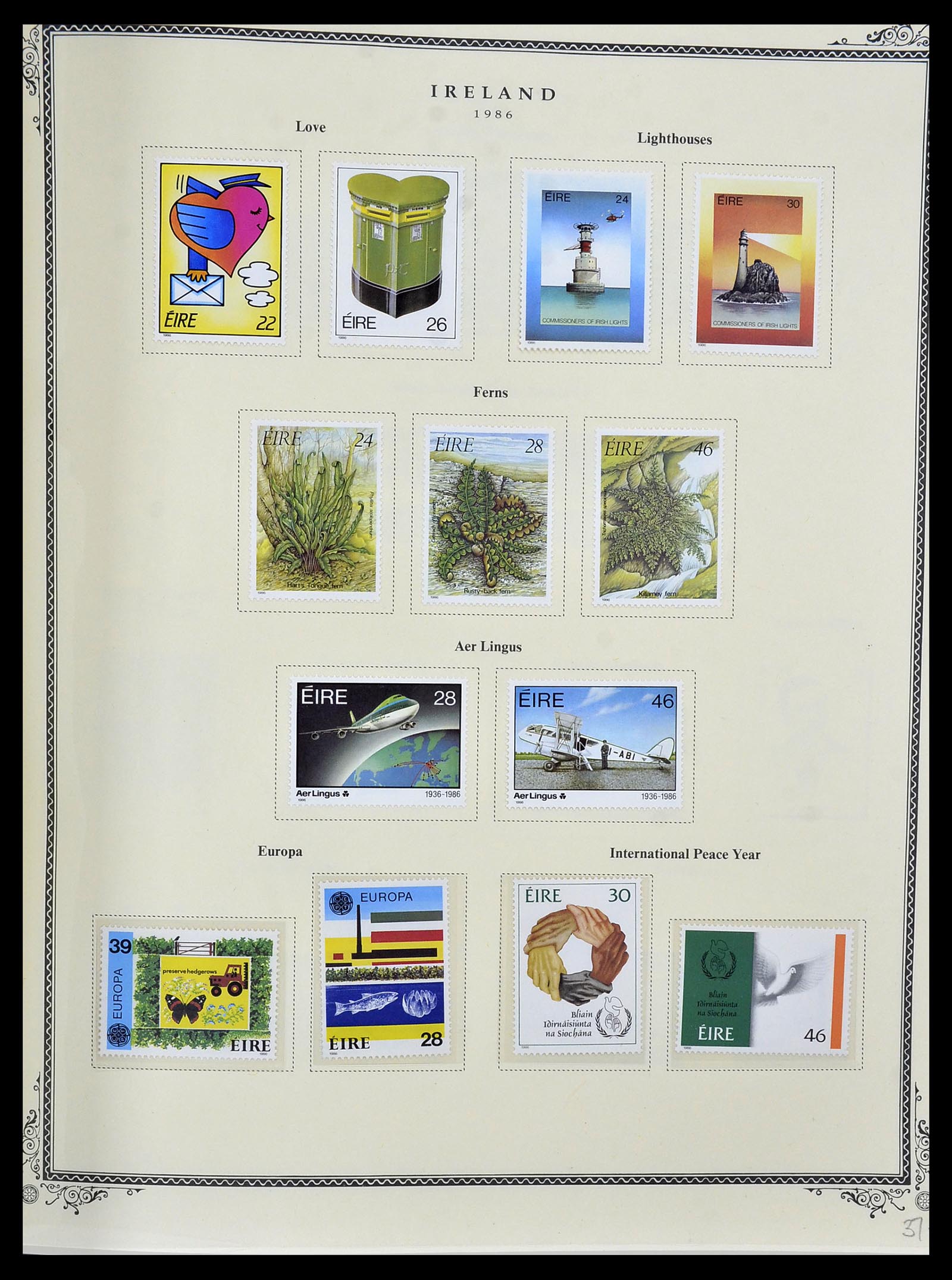 34333 046 - Postzegelverzameling 34333 Ierland 1946-2000.