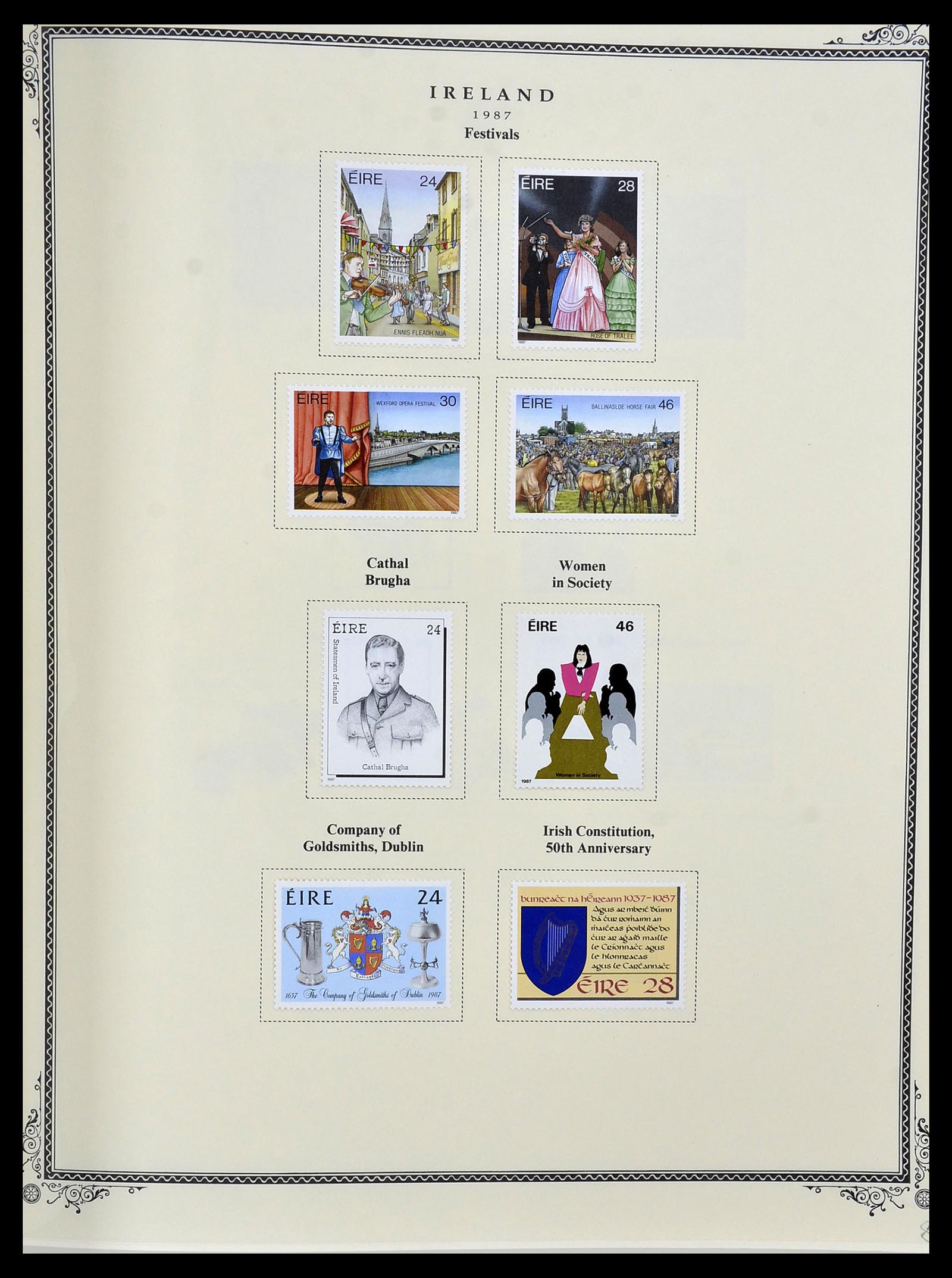 34333 050 - Postzegelverzameling 34333 Ierland 1946-2000.