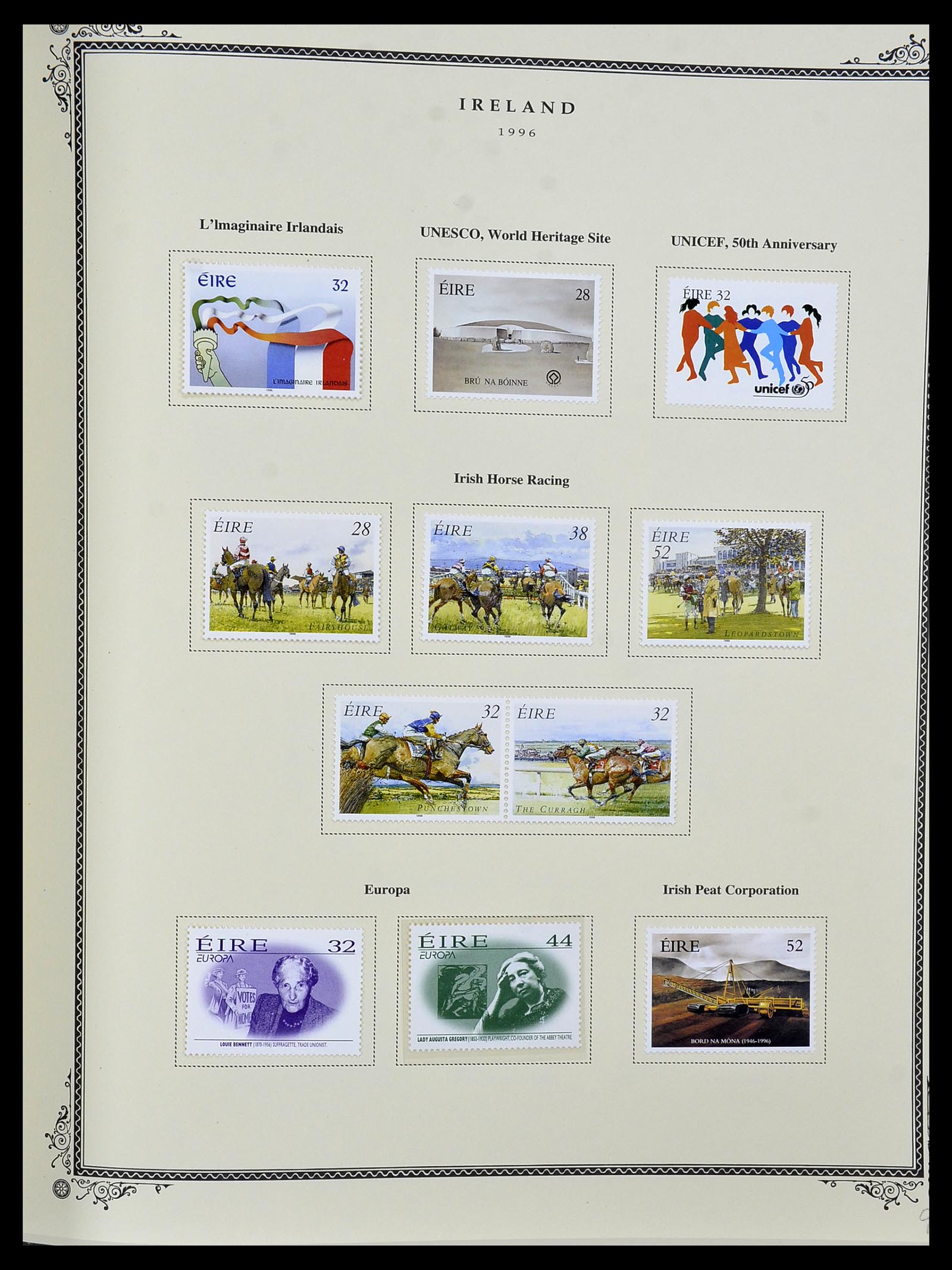 34333 092 - Postzegelverzameling 34333 Ierland 1946-2000.