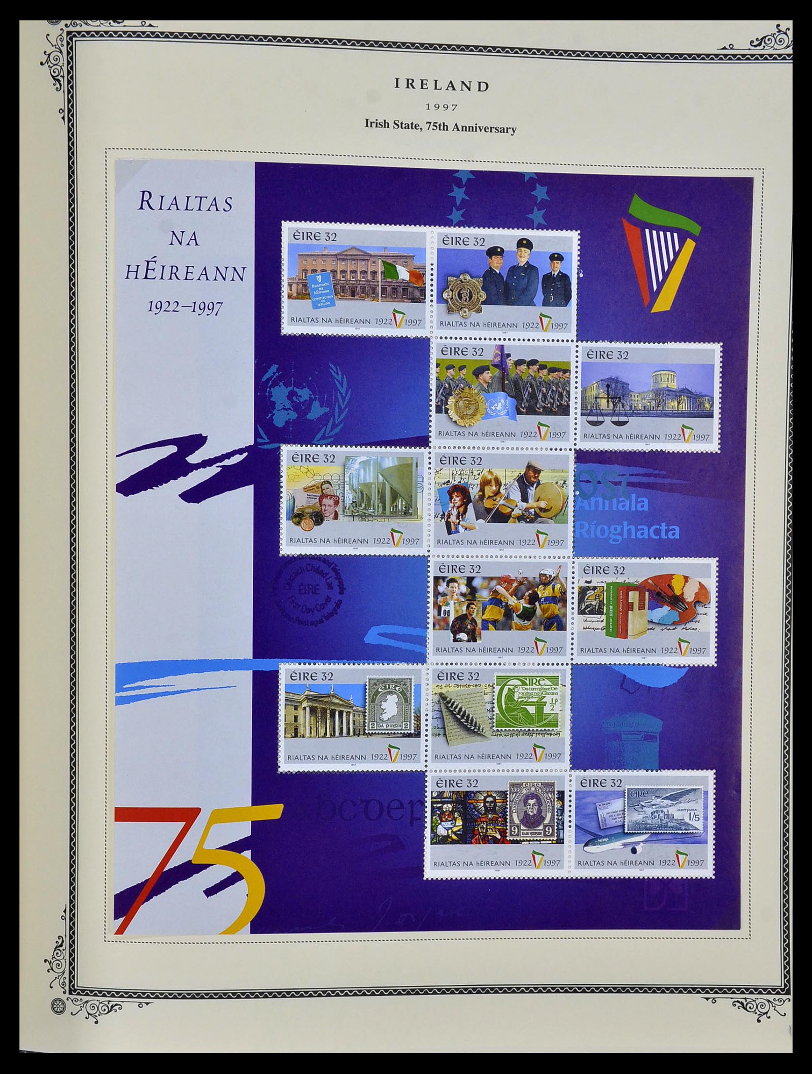 34333 100 - Postzegelverzameling 34333 Ierland 1946-2000.