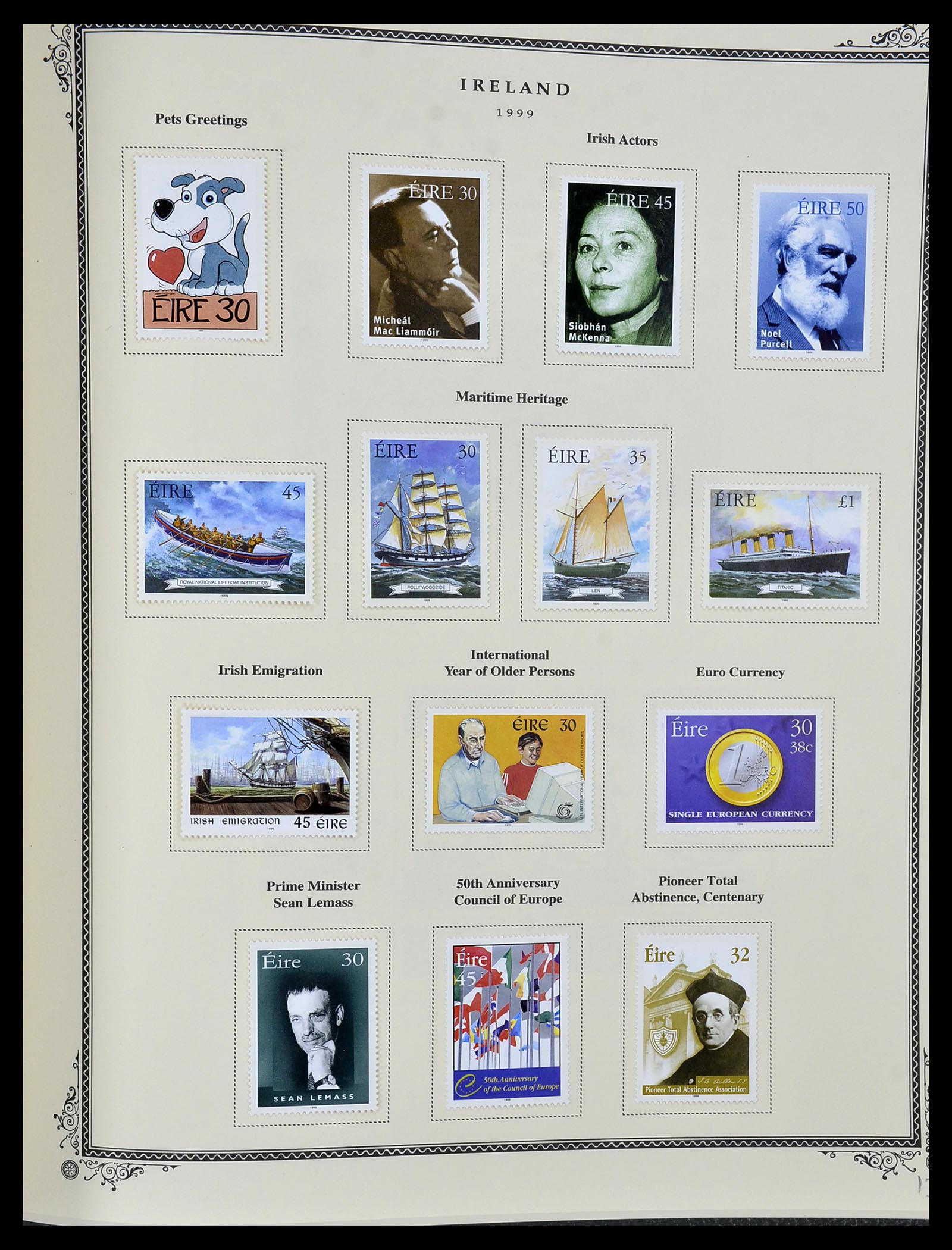 34333 120 - Postzegelverzameling 34333 Ierland 1946-2000.