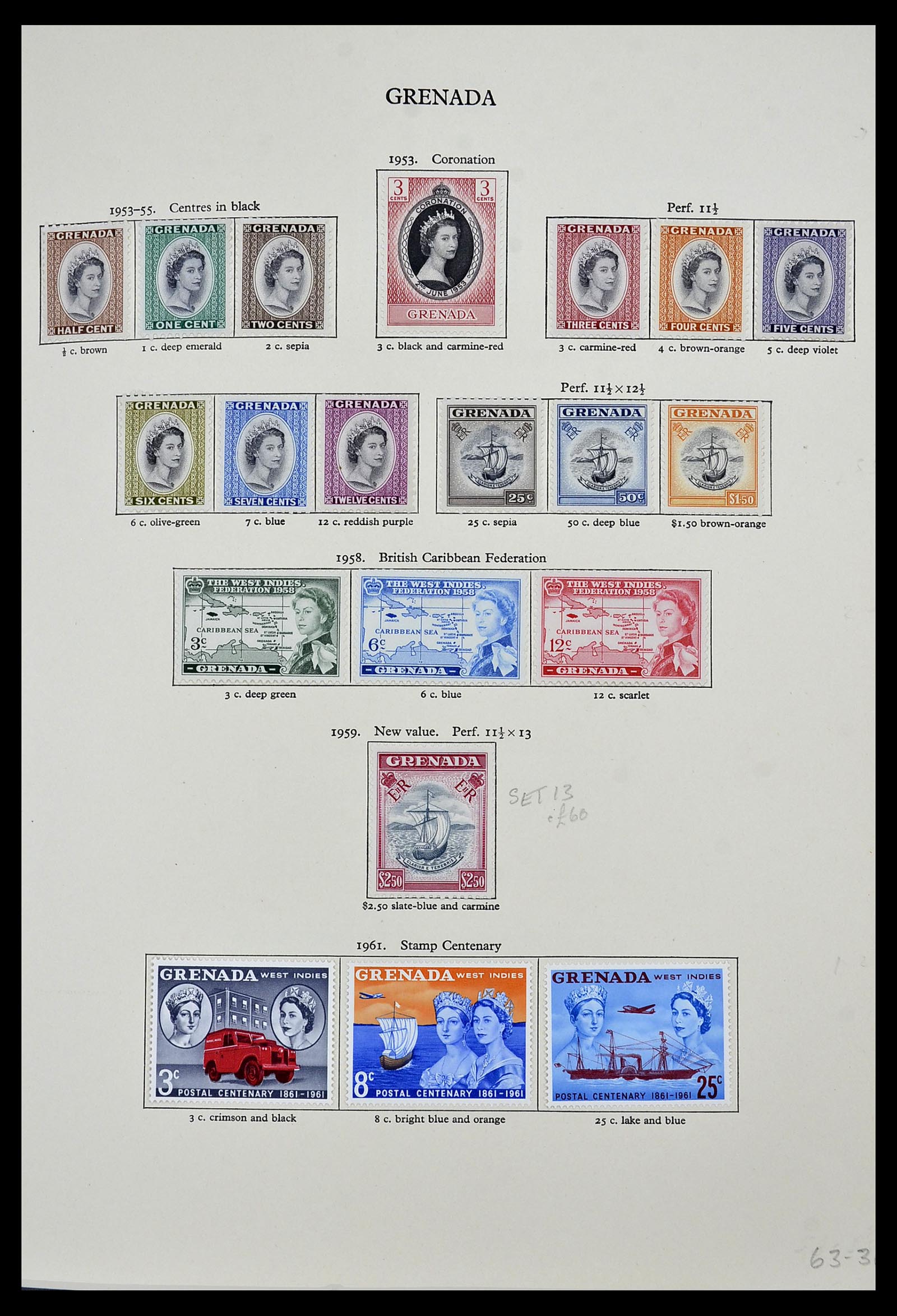 34334 001 - Postzegelverzameling 34334 Grenada 1953-1983.