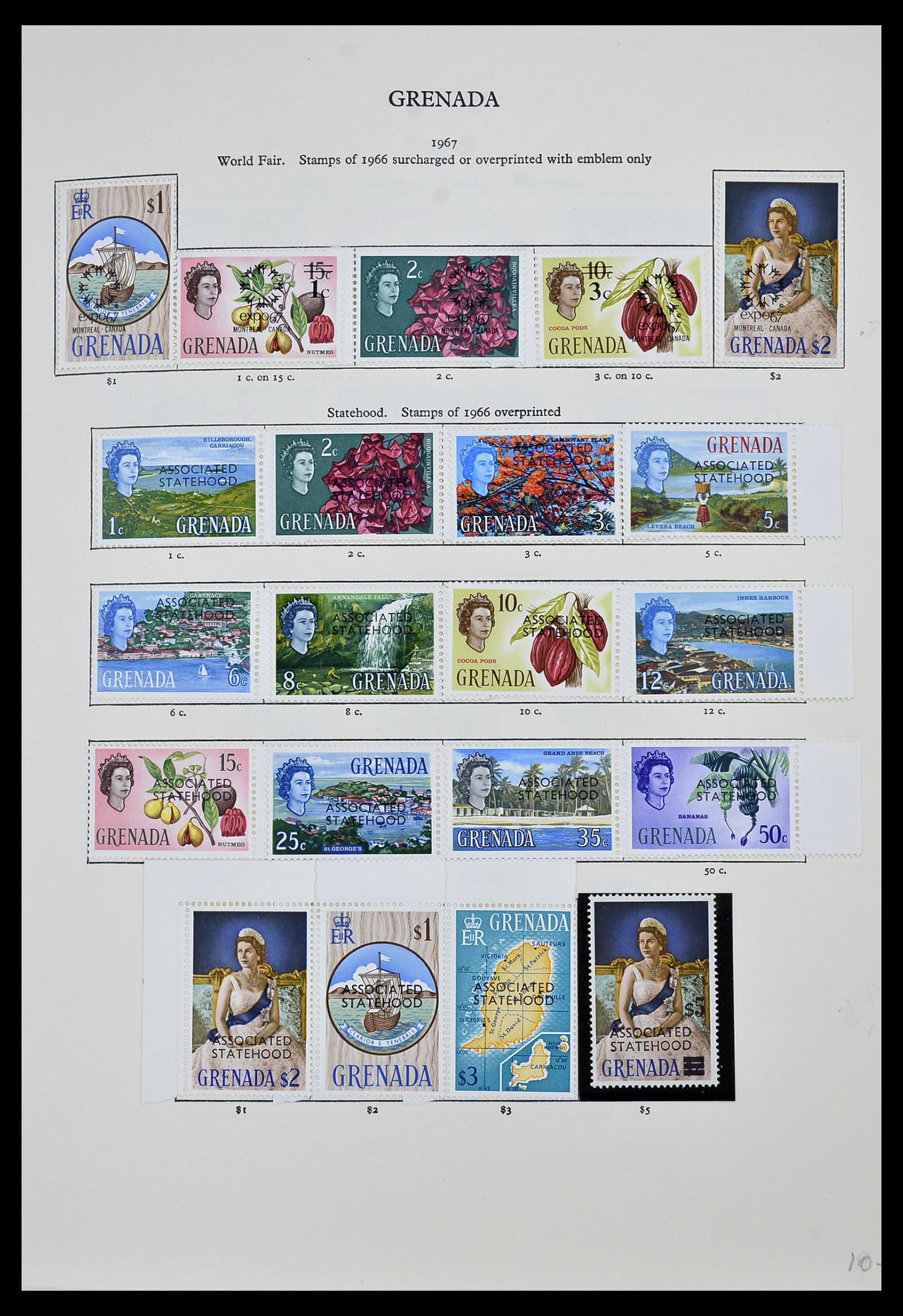 34334 005 - Postzegelverzameling 34334 Grenada 1953-1983.