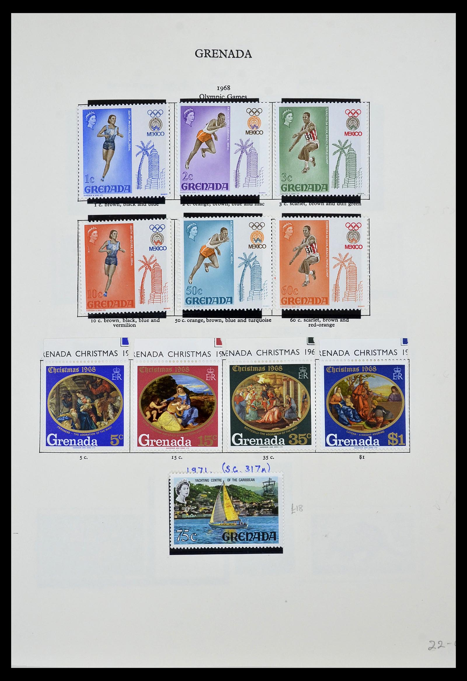 34334 008 - Postzegelverzameling 34334 Grenada 1953-1983.