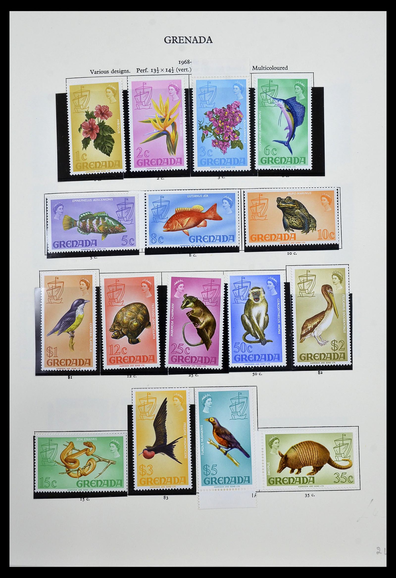 34334 009 - Postzegelverzameling 34334 Grenada 1953-1983.