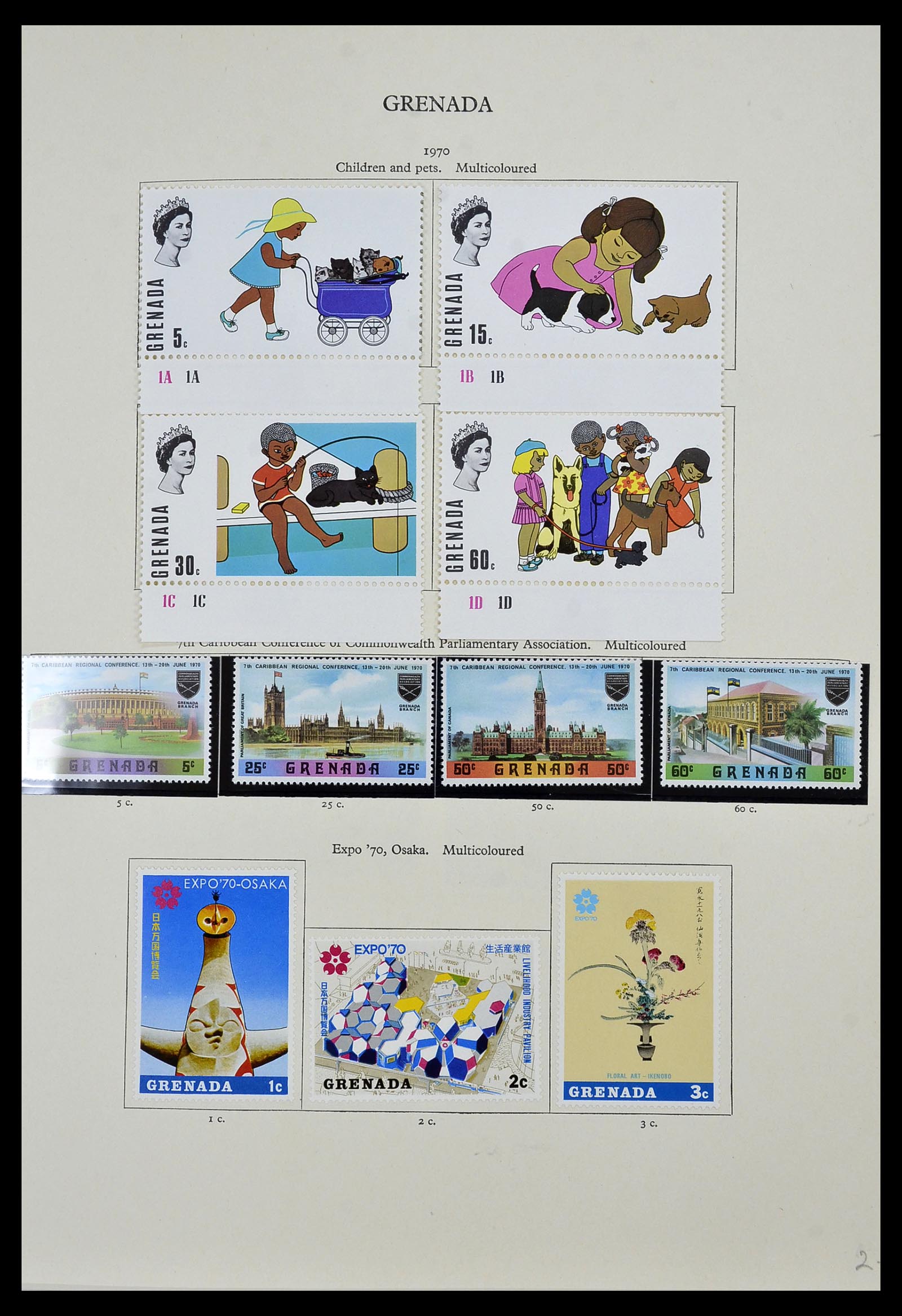 34334 014 - Postzegelverzameling 34334 Grenada 1953-1983.