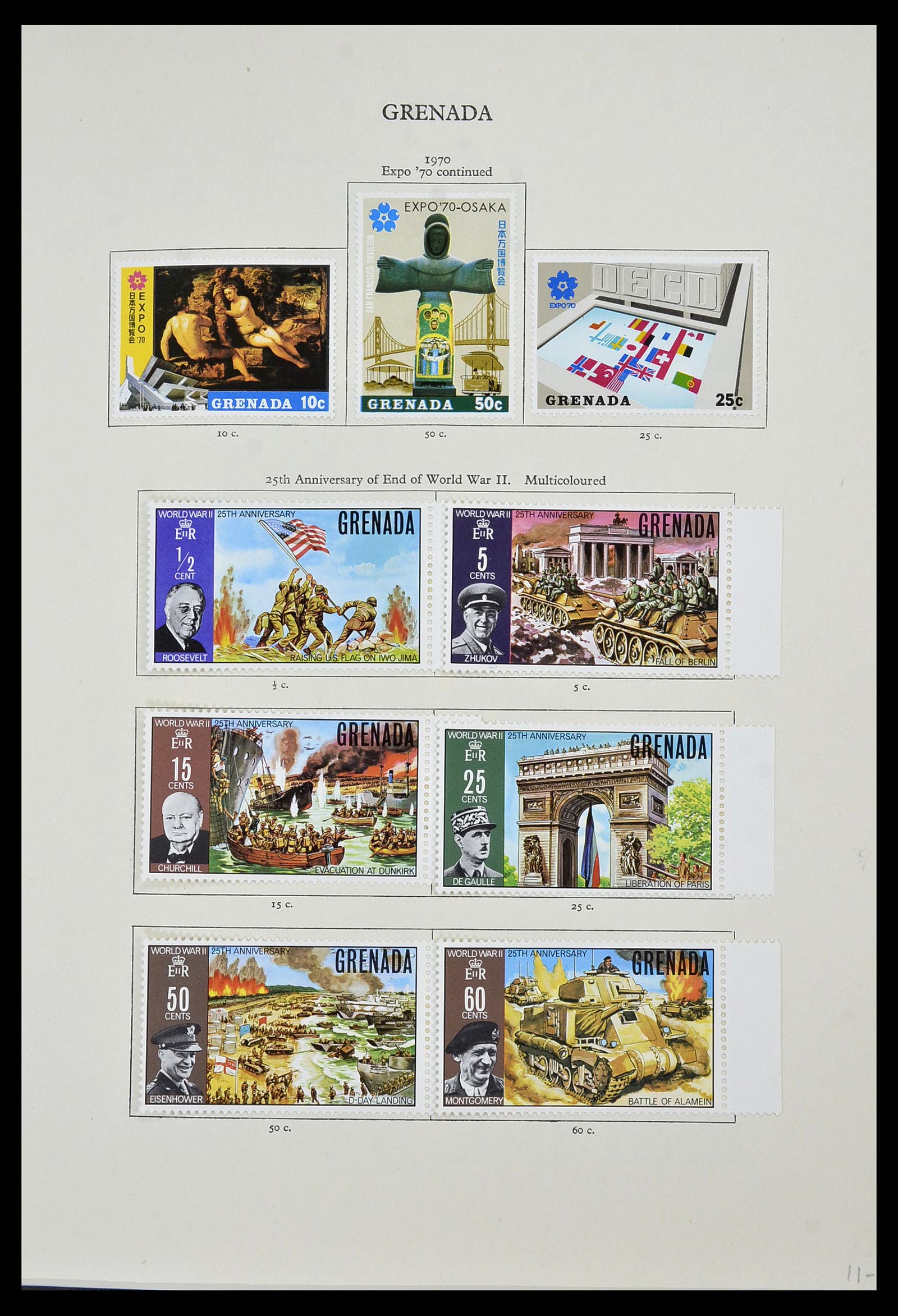 34334 015 - Postzegelverzameling 34334 Grenada 1953-1983.