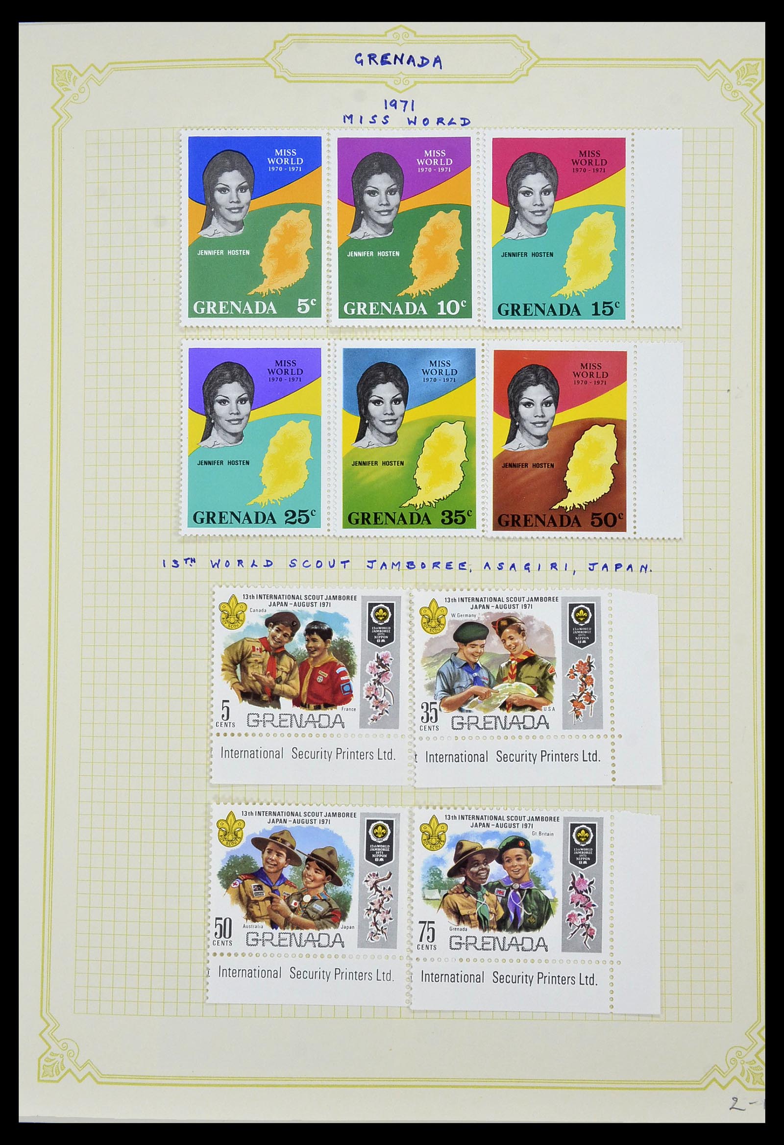 34334 018 - Postzegelverzameling 34334 Grenada 1953-1983.