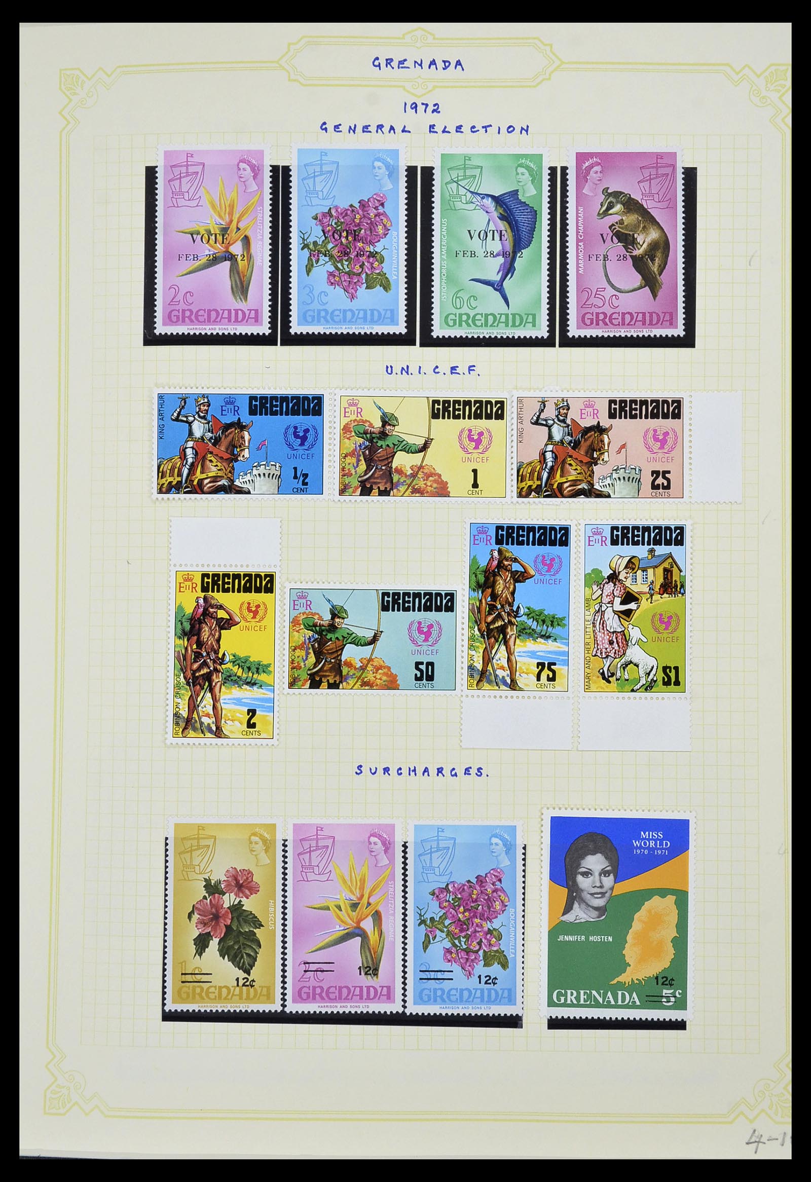 34334 022 - Postzegelverzameling 34334 Grenada 1953-1983.