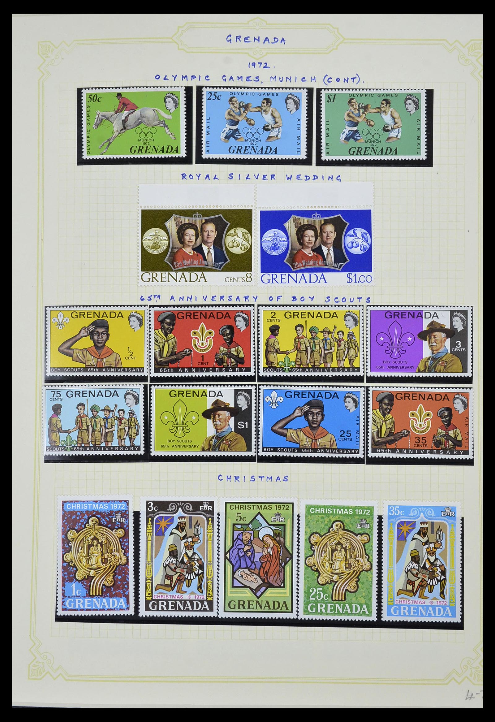 34334 025 - Postzegelverzameling 34334 Grenada 1953-1983.
