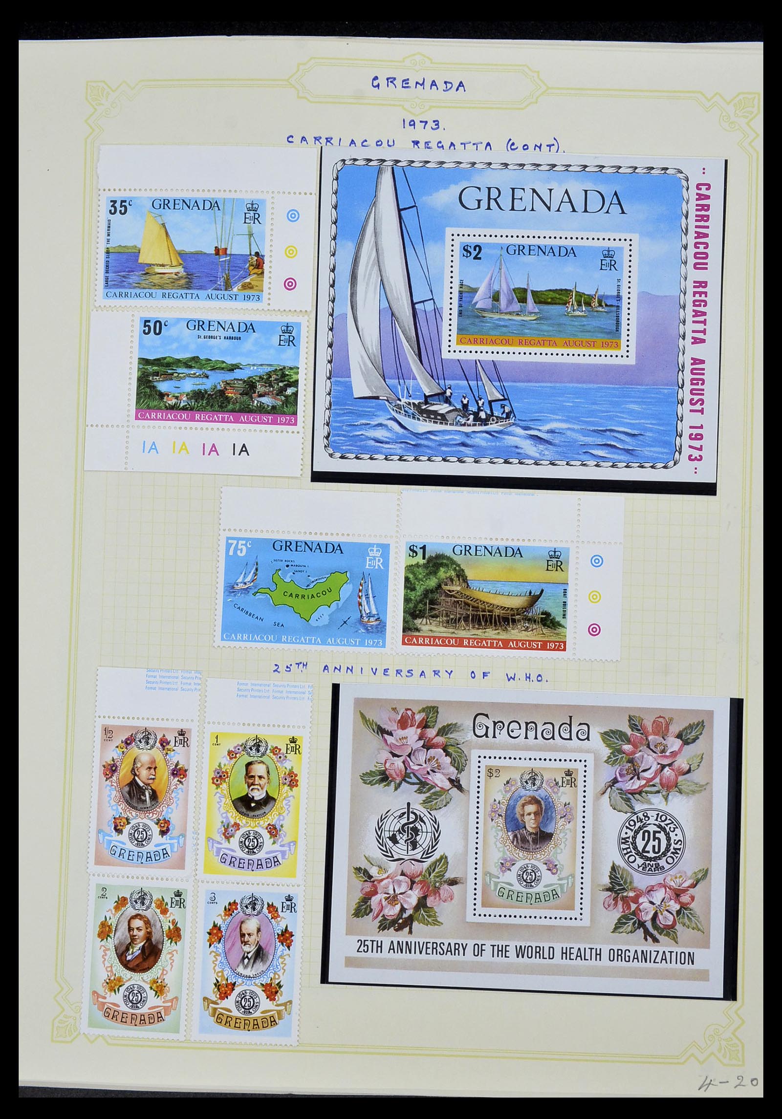 34334 028 - Postzegelverzameling 34334 Grenada 1953-1983.