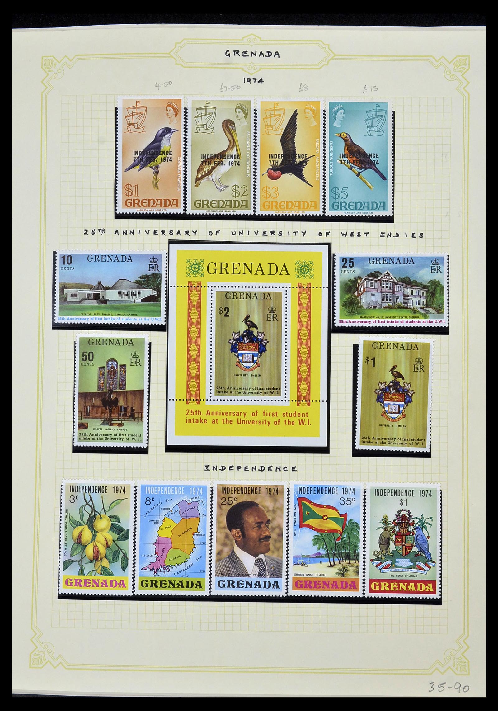 34334 031 - Postzegelverzameling 34334 Grenada 1953-1983.