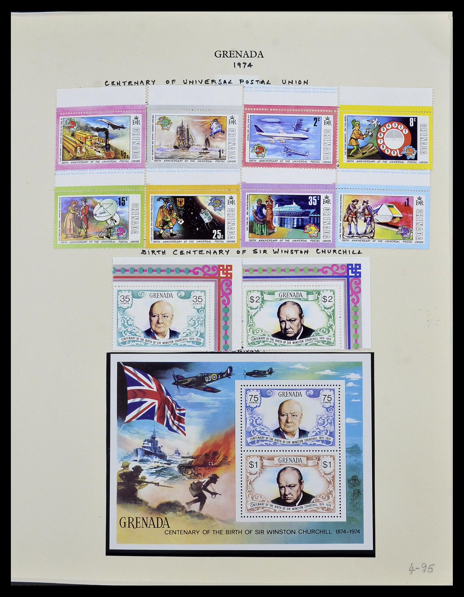 34334 033 - Postzegelverzameling 34334 Grenada 1953-1983.