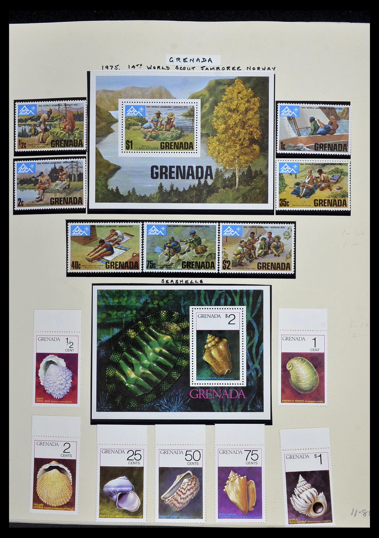 34334 041 - Postzegelverzameling 34334 Grenada 1953-1983.