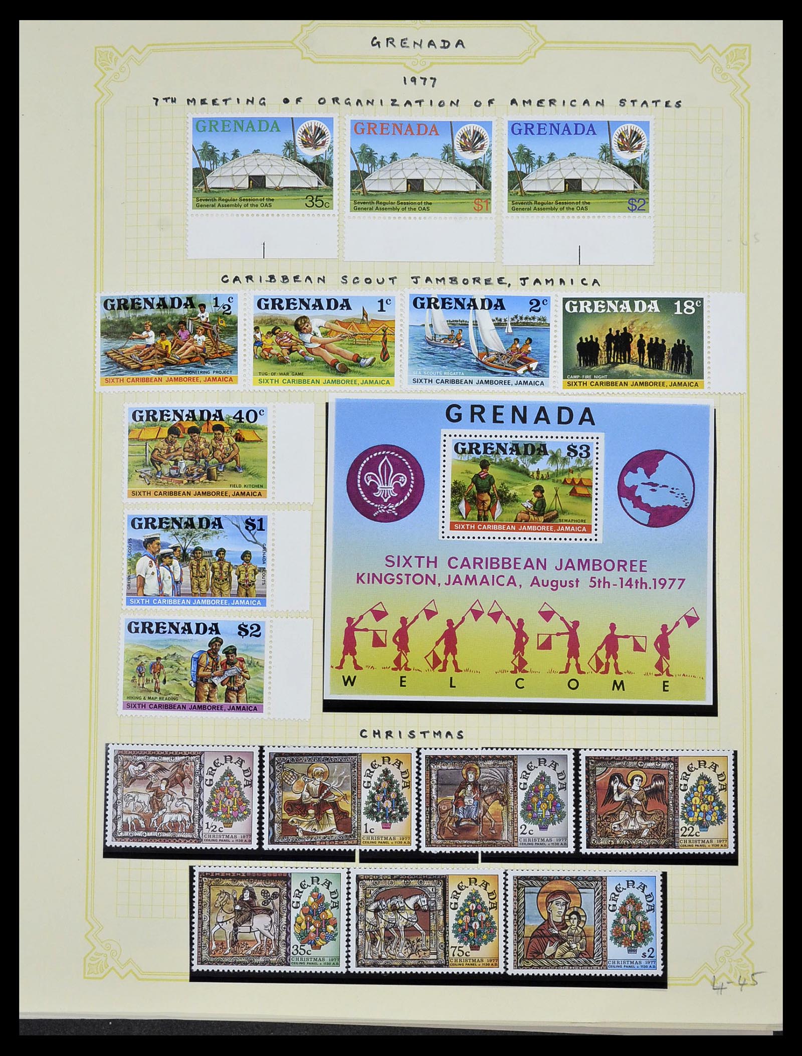 34334 053 - Postzegelverzameling 34334 Grenada 1953-1983.