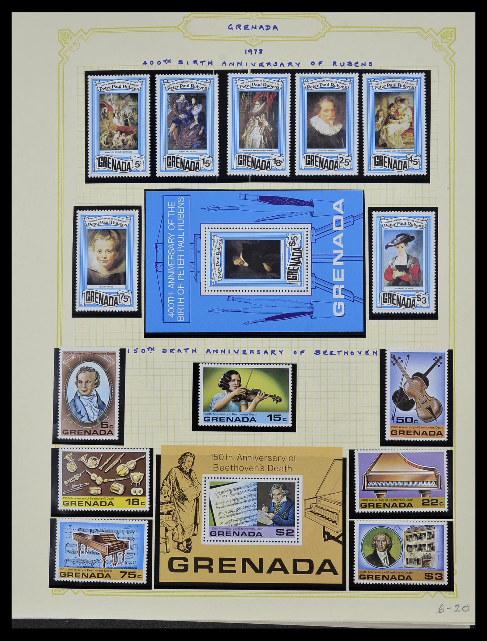 34334 058 - Postzegelverzameling 34334 Grenada 1953-1983.