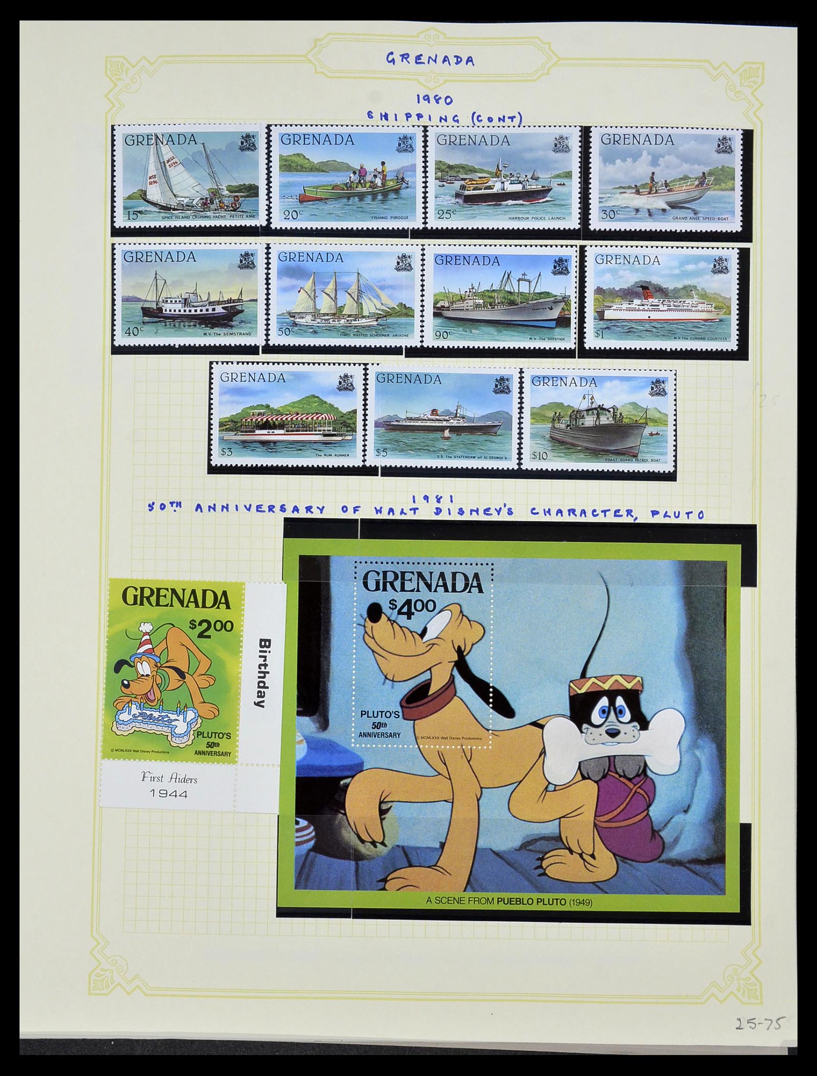 34334 073 - Postzegelverzameling 34334 Grenada 1953-1983.