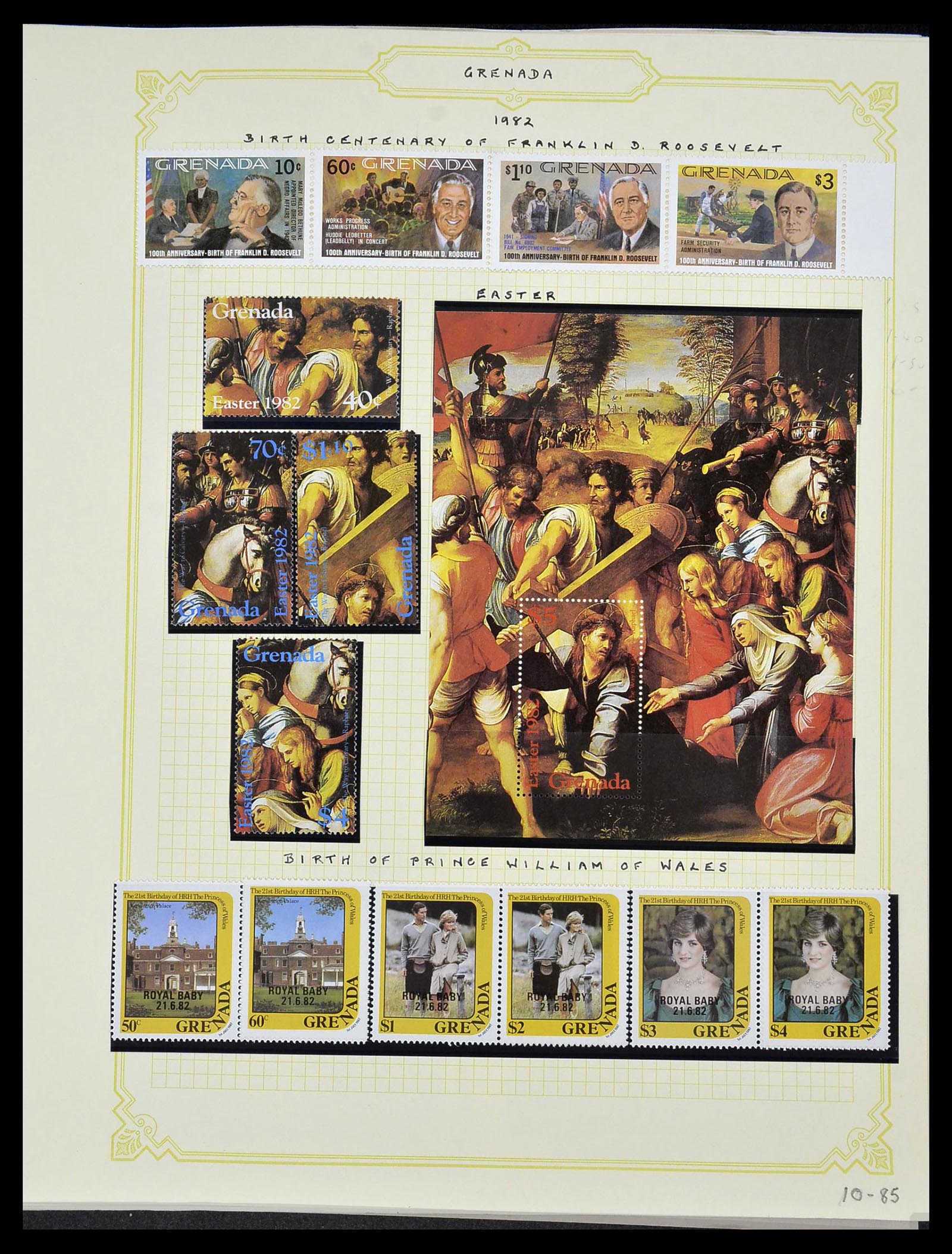 34334 082 - Postzegelverzameling 34334 Grenada 1953-1983.