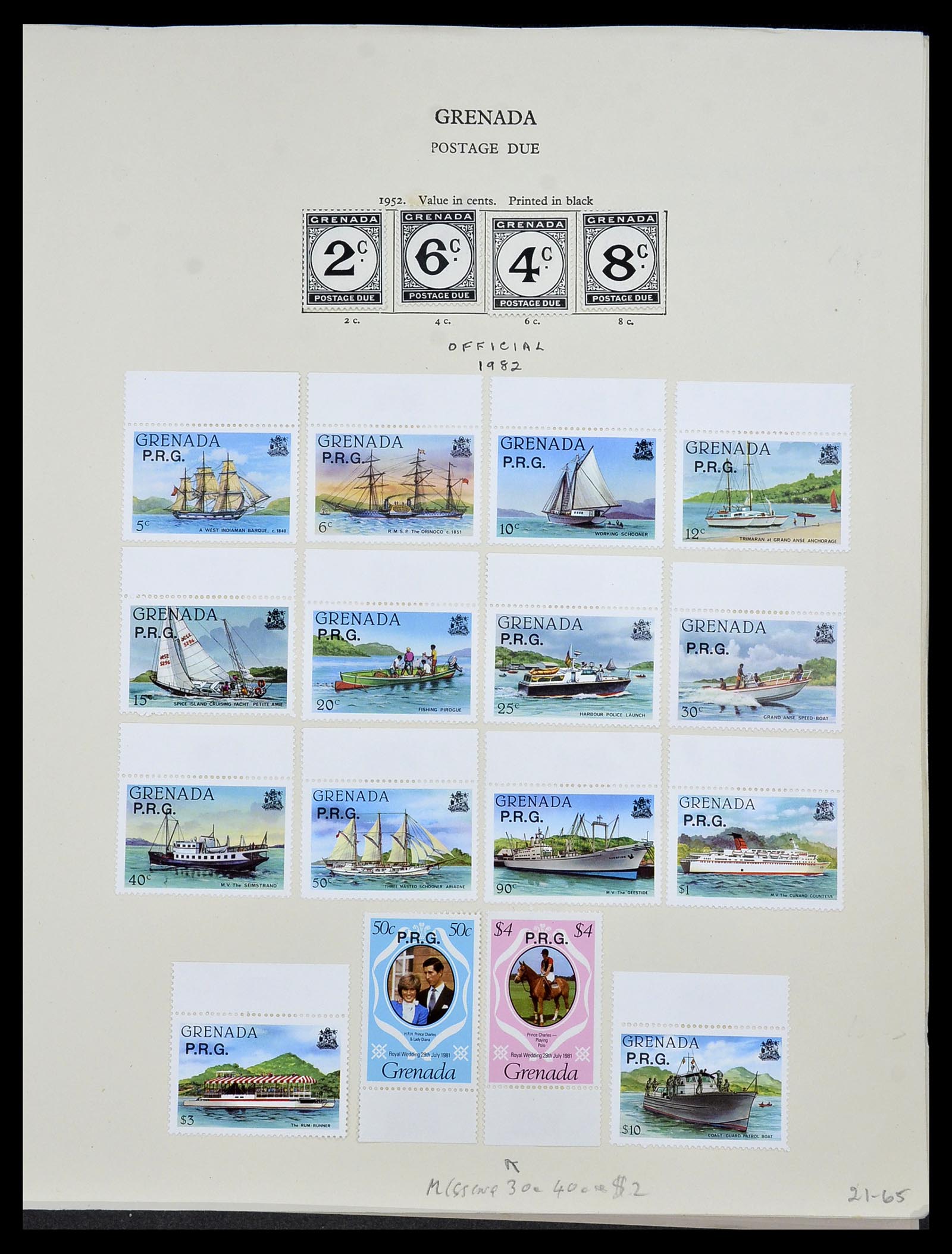 34334 088 - Postzegelverzameling 34334 Grenada 1953-1983.