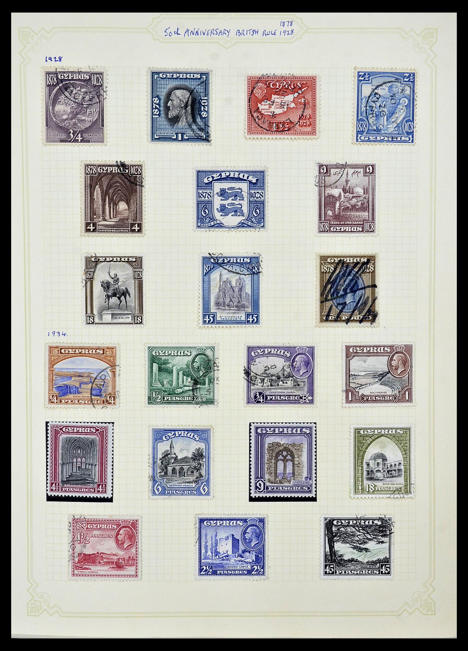 34335 004 - Postzegelverzameling 34335 Cyprus 1880-2012!