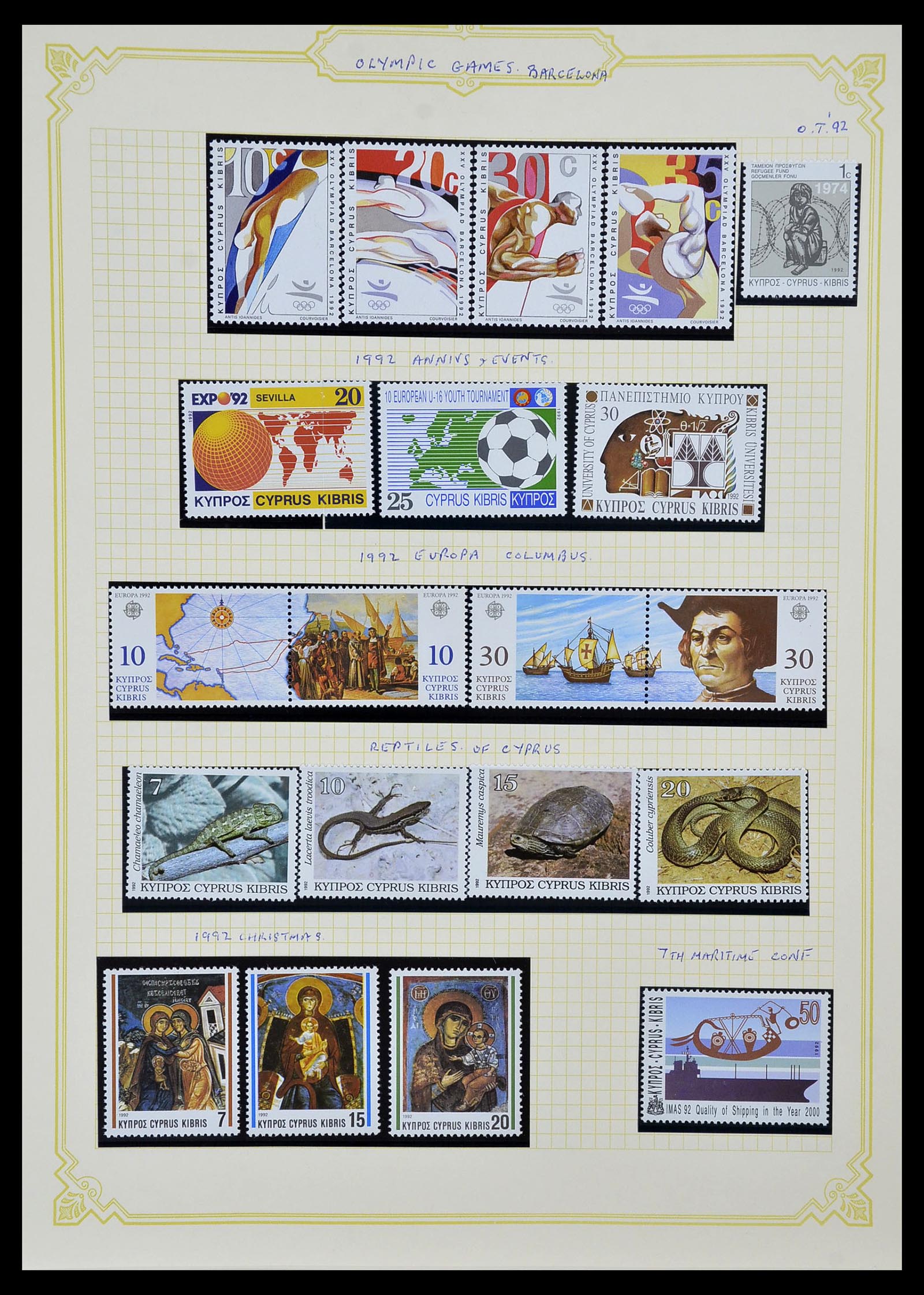 34335 058 - Postzegelverzameling 34335 Cyprus 1880-2012!