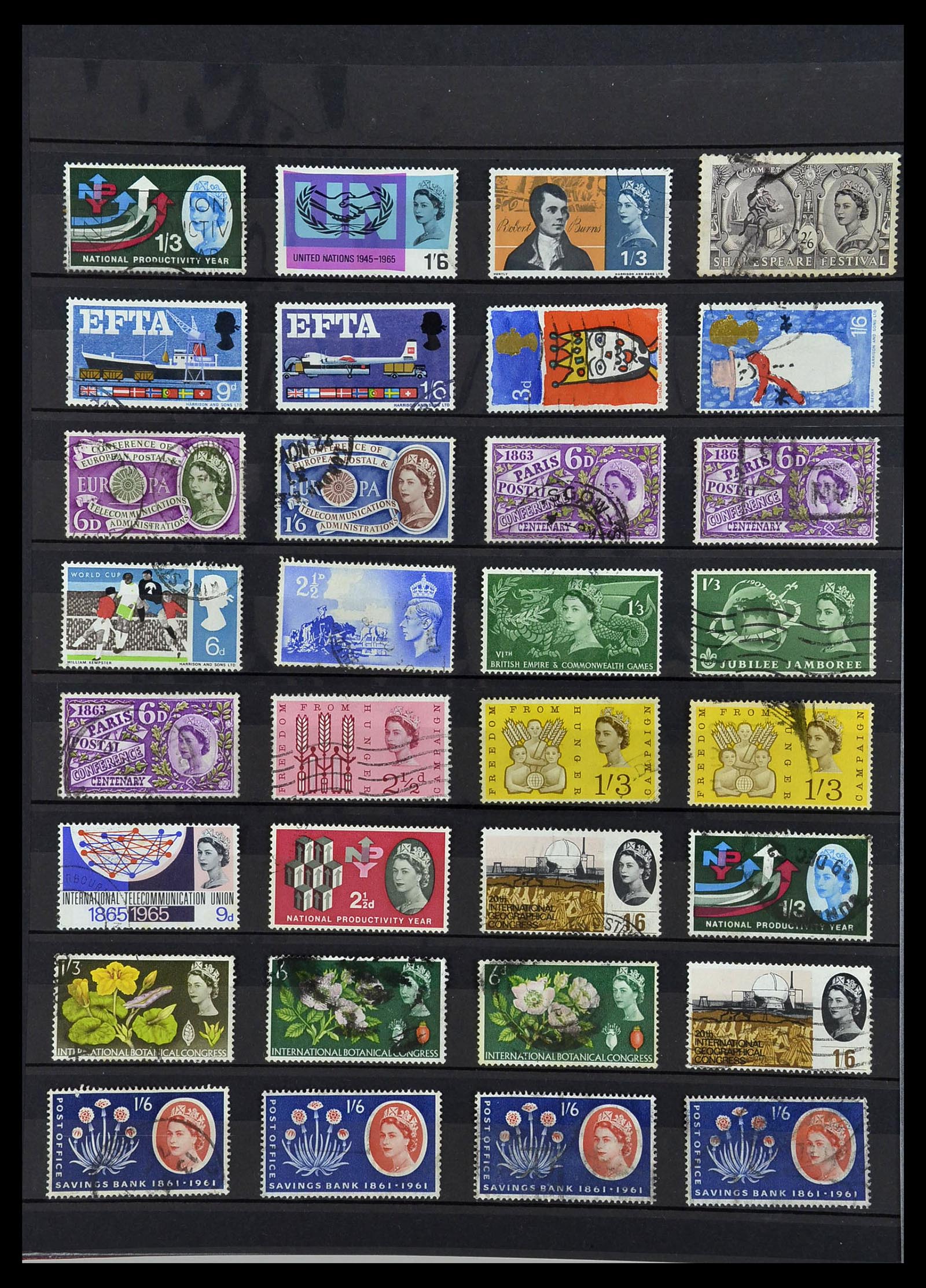 34336 044 - Postzegelverzameling 34336 Engeland 1870-1970.