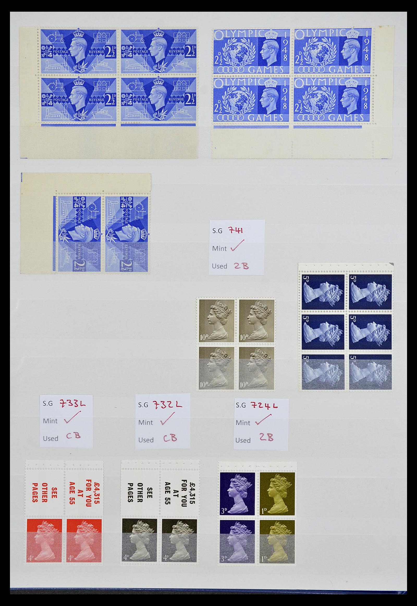 34336 052 - Postzegelverzameling 34336 Engeland 1870-1970.