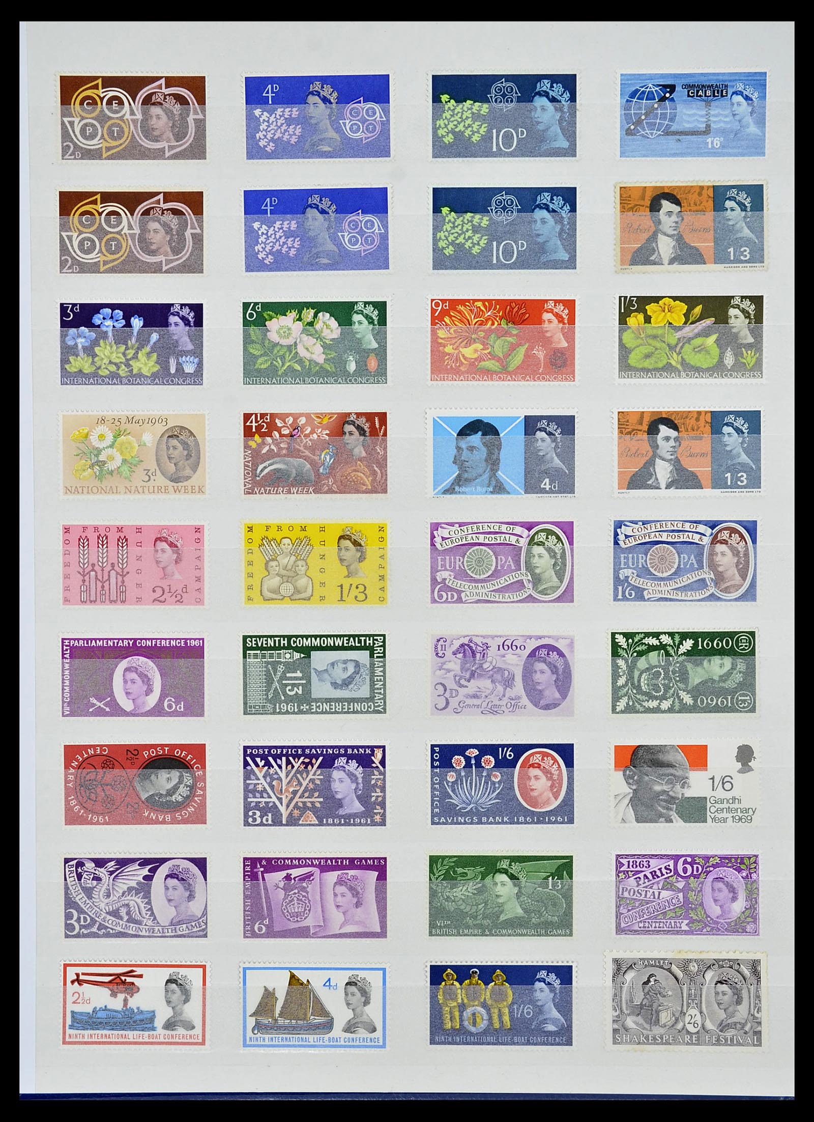 34336 062 - Postzegelverzameling 34336 Engeland 1870-1970.