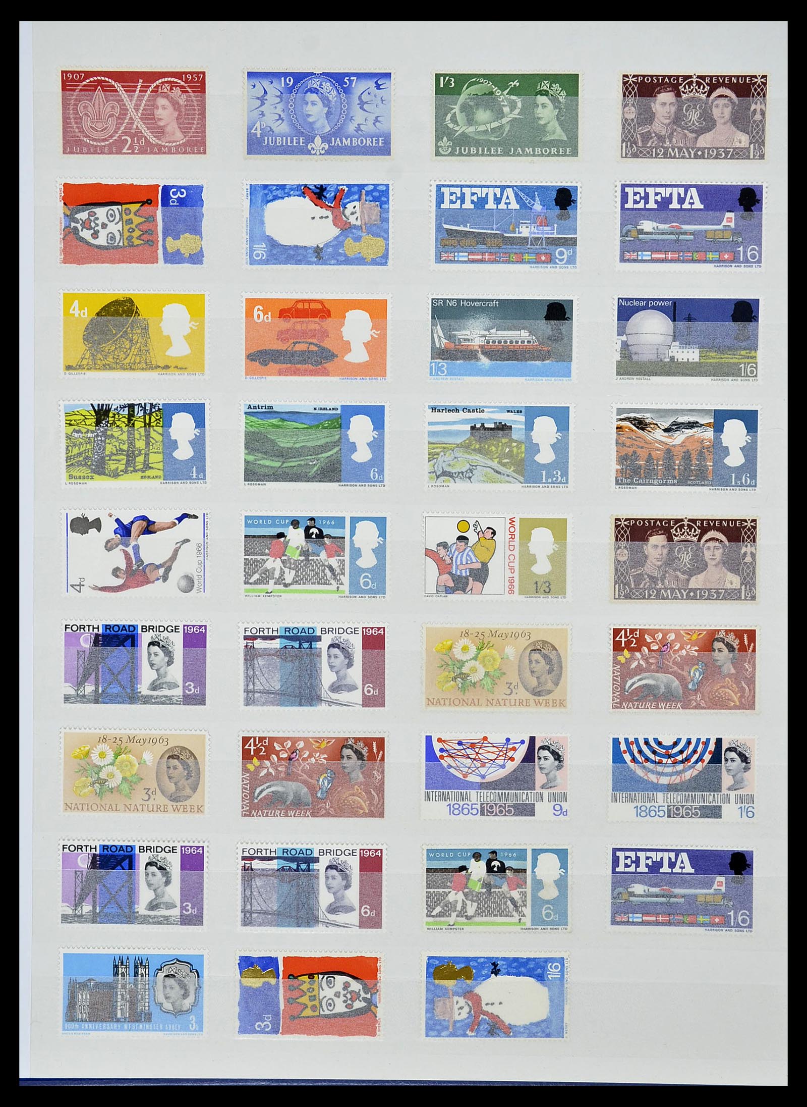 34336 064 - Postzegelverzameling 34336 Engeland 1870-1970.