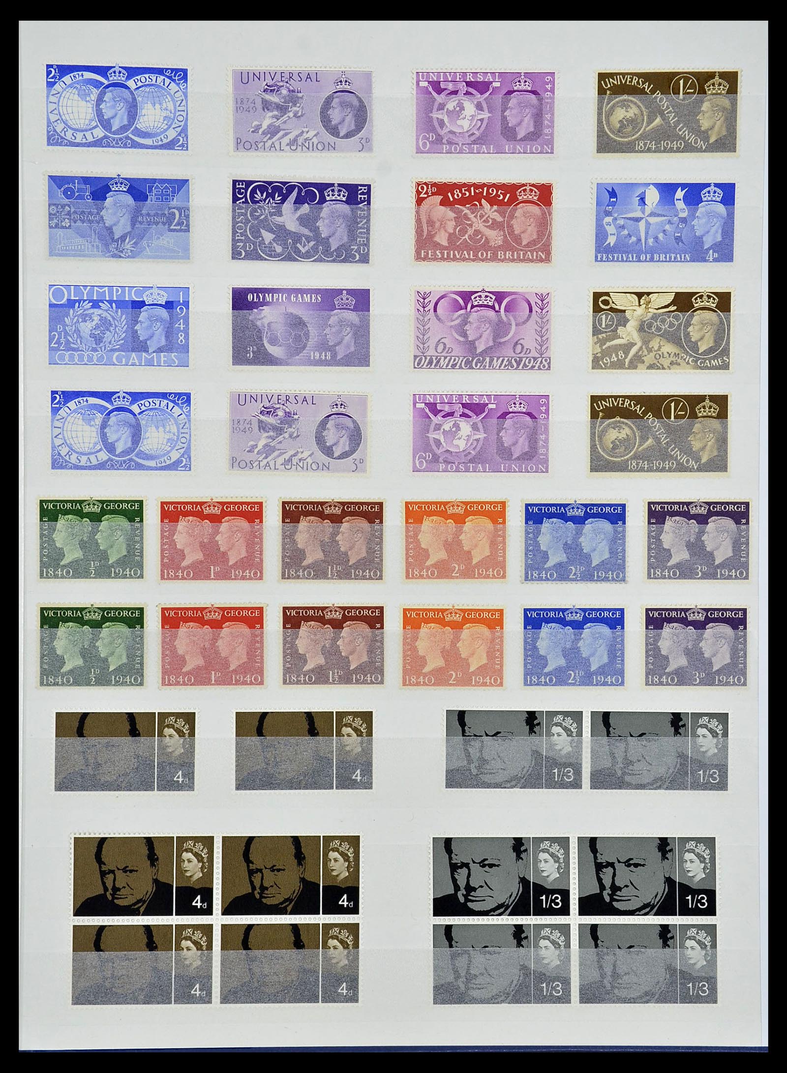 34336 065 - Postzegelverzameling 34336 Engeland 1870-1970.