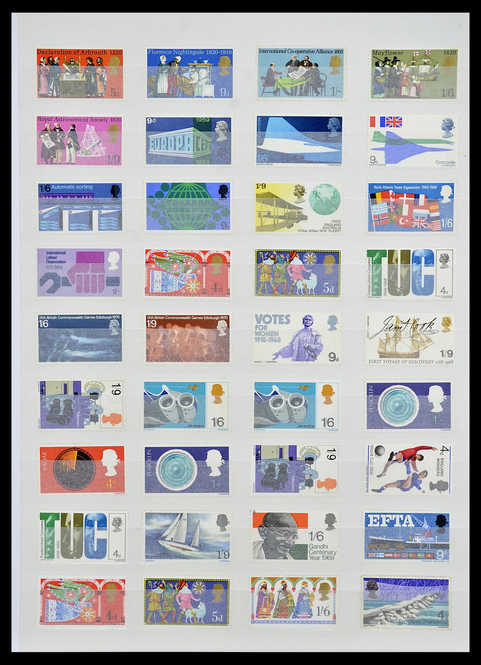 34336 070 - Postzegelverzameling 34336 Engeland 1870-1970.