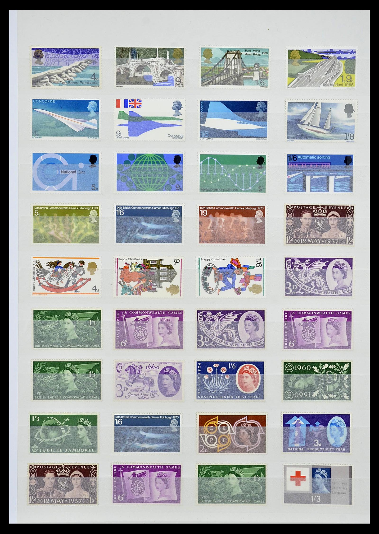 34336 072 - Postzegelverzameling 34336 Engeland 1870-1970.