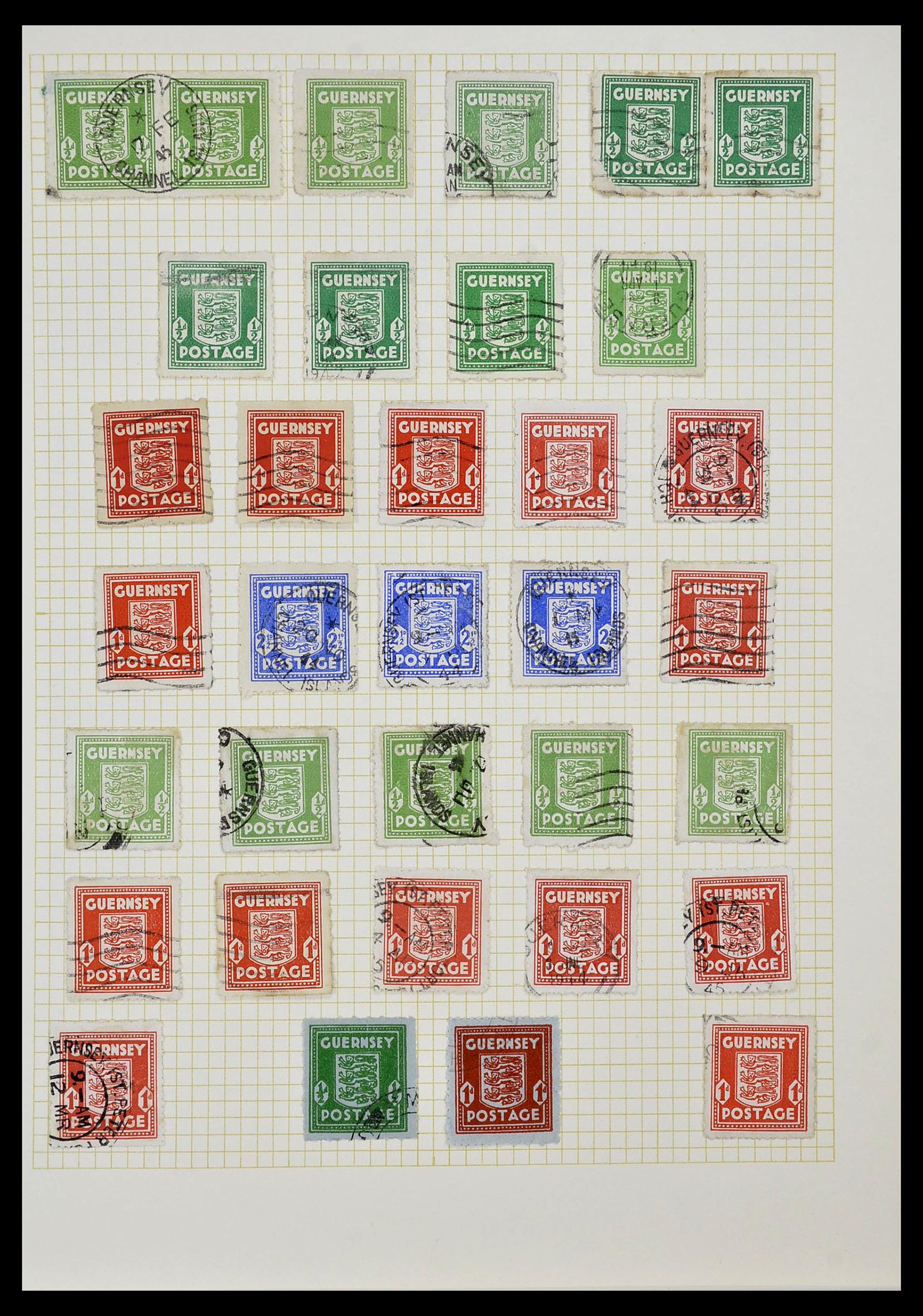 34337 002 - Postzegelverzameling 34337 Guernsey en Alderney 1940-2018!