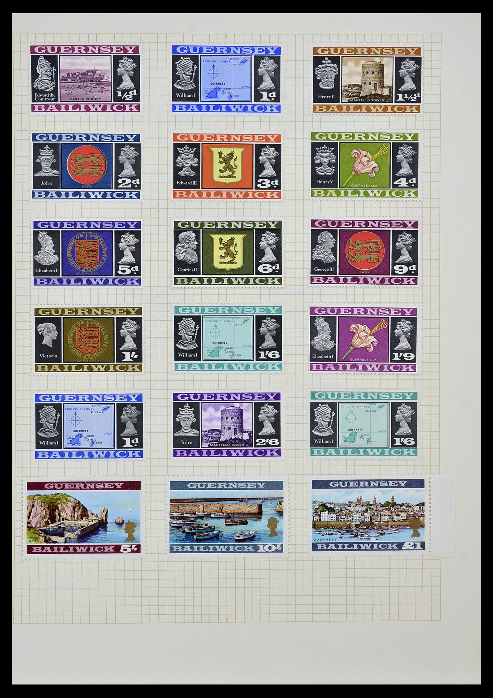 34337 009 - Postzegelverzameling 34337 Guernsey en Alderney 1940-2018!