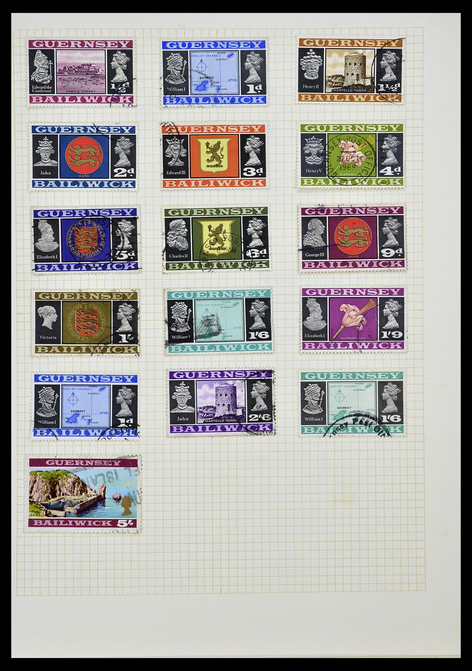 34337 011 - Postzegelverzameling 34337 Guernsey en Alderney 1940-2018!