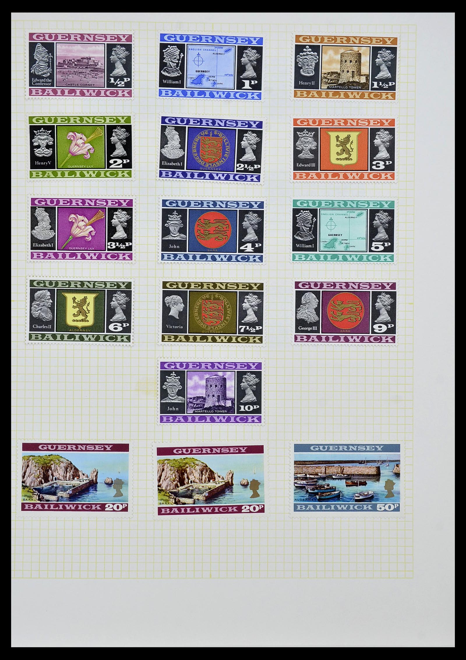 34337 015 - Postzegelverzameling 34337 Guernsey en Alderney 1940-2018!