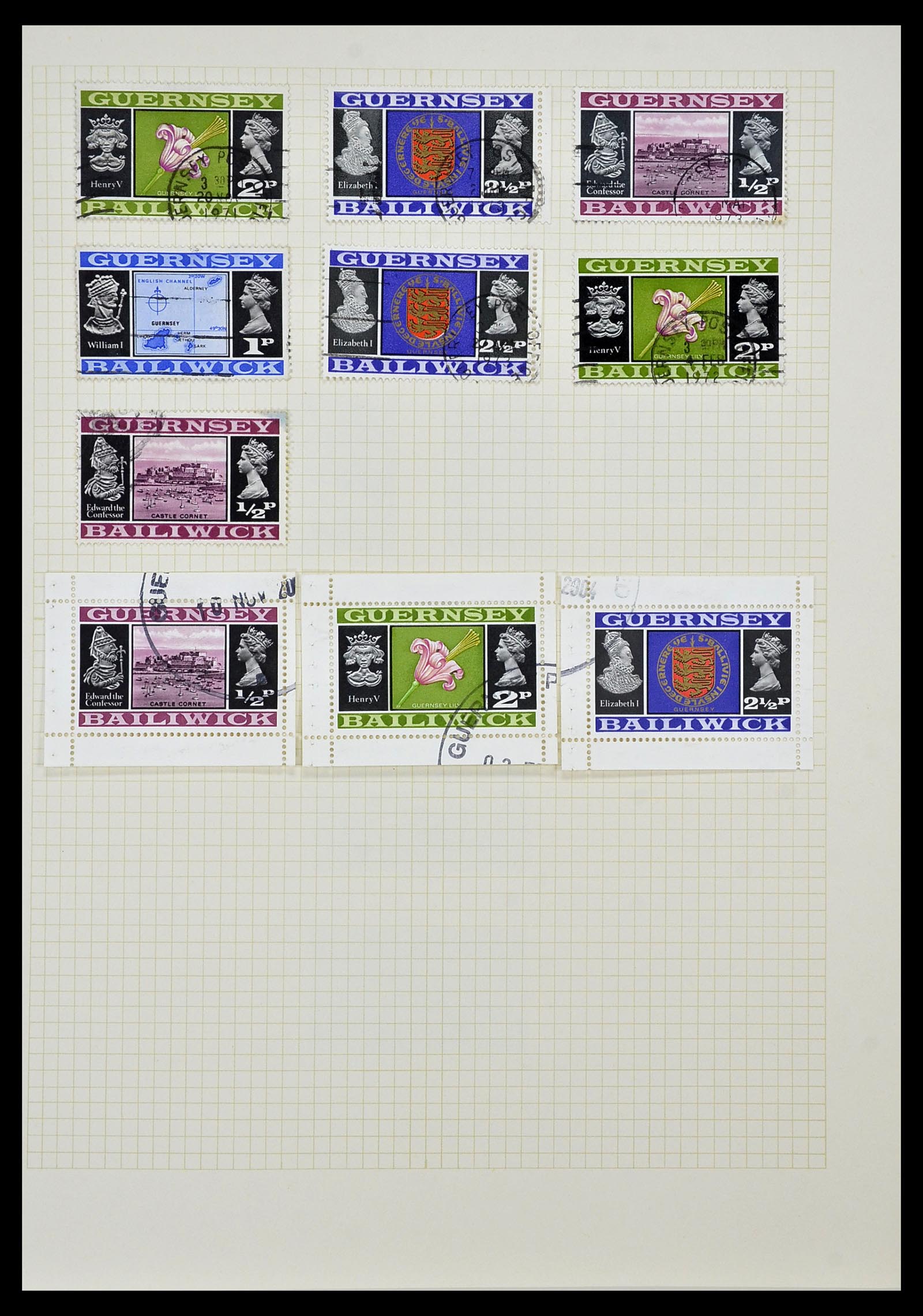 34337 018 - Postzegelverzameling 34337 Guernsey en Alderney 1940-2018!