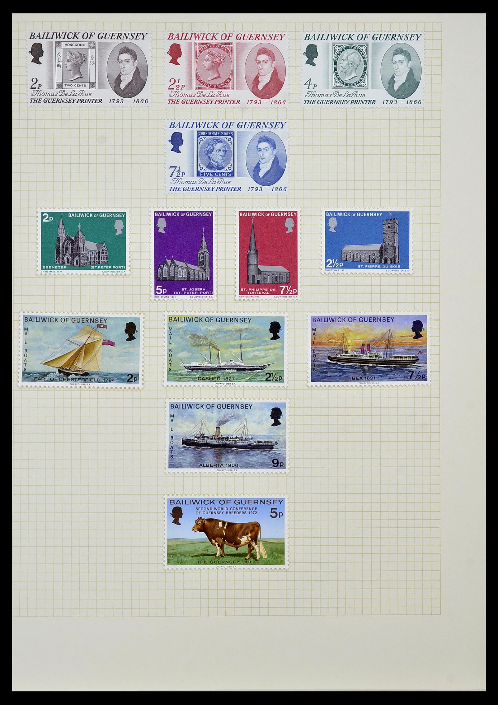 34337 019 - Postzegelverzameling 34337 Guernsey en Alderney 1940-2018!