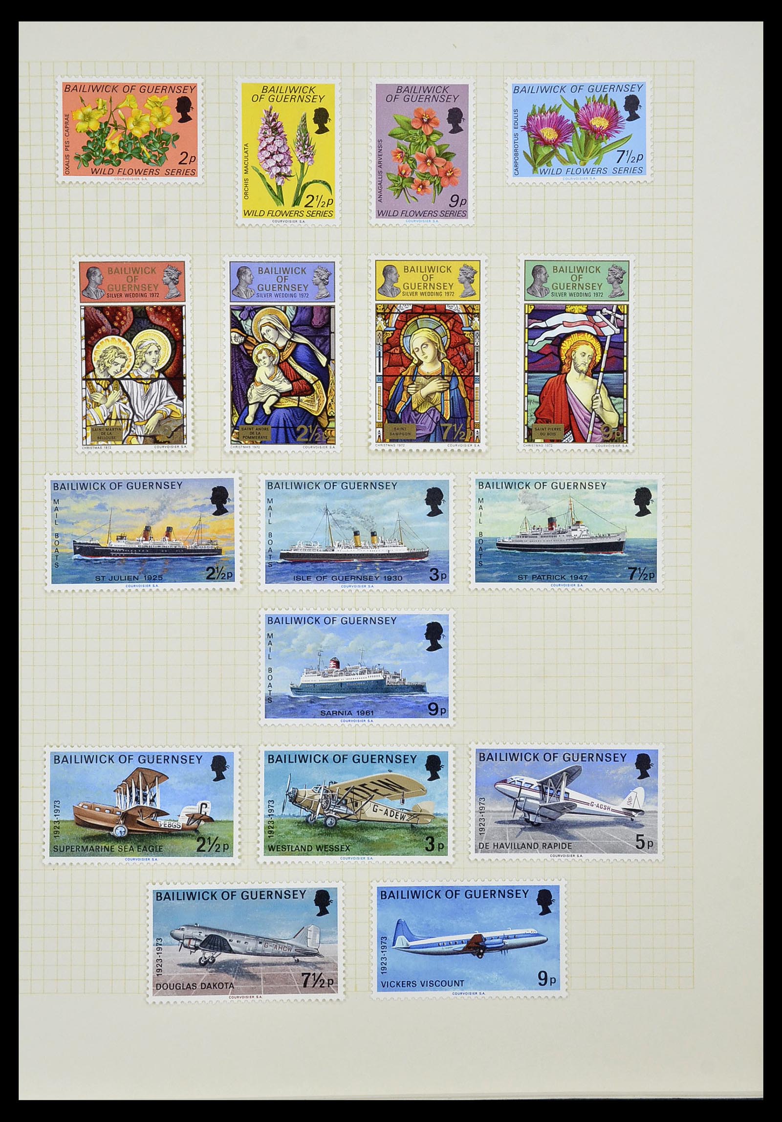 34337 021 - Postzegelverzameling 34337 Guernsey en Alderney 1940-2018!