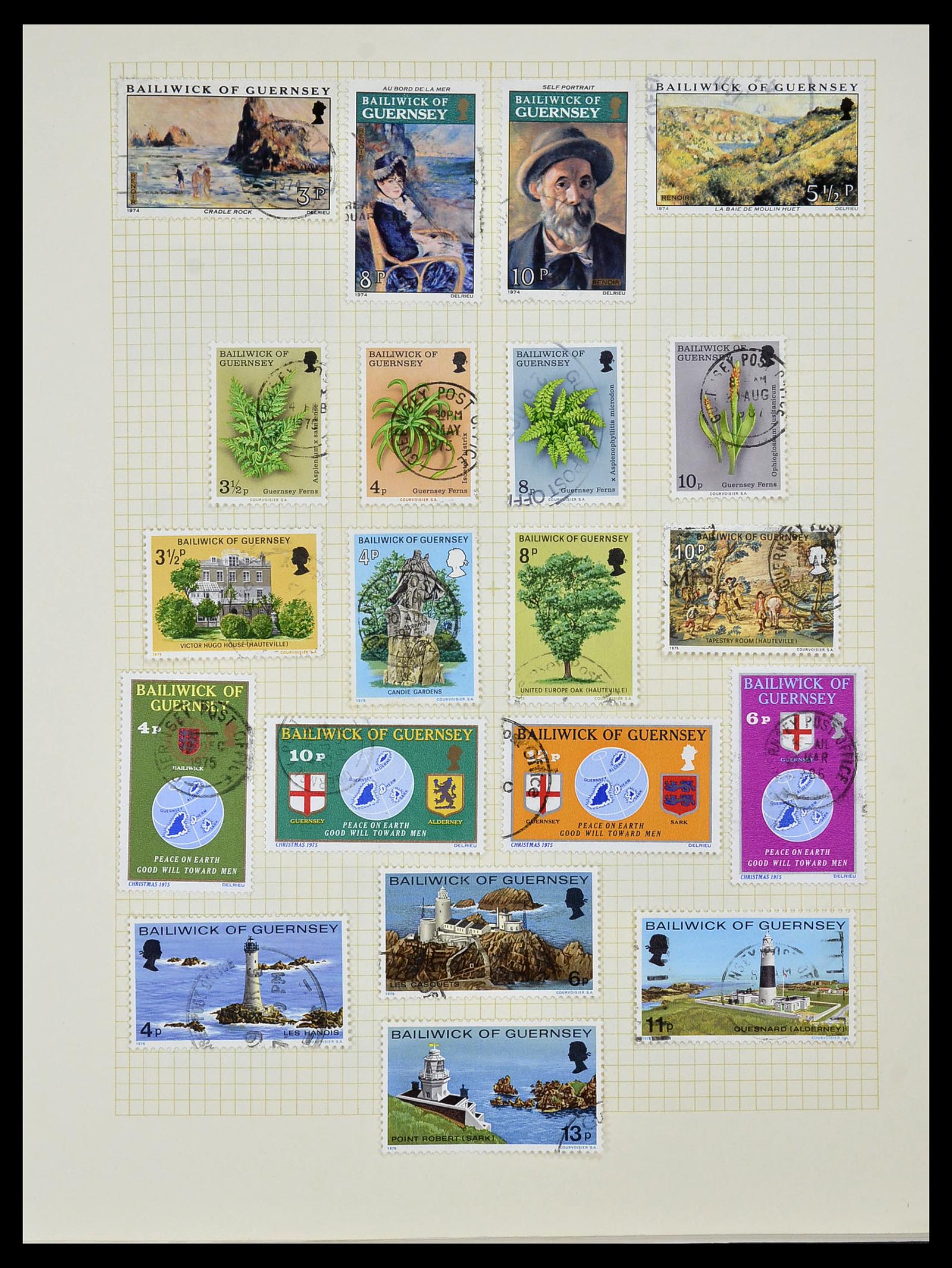34337 033 - Postzegelverzameling 34337 Guernsey en Alderney 1940-2018!