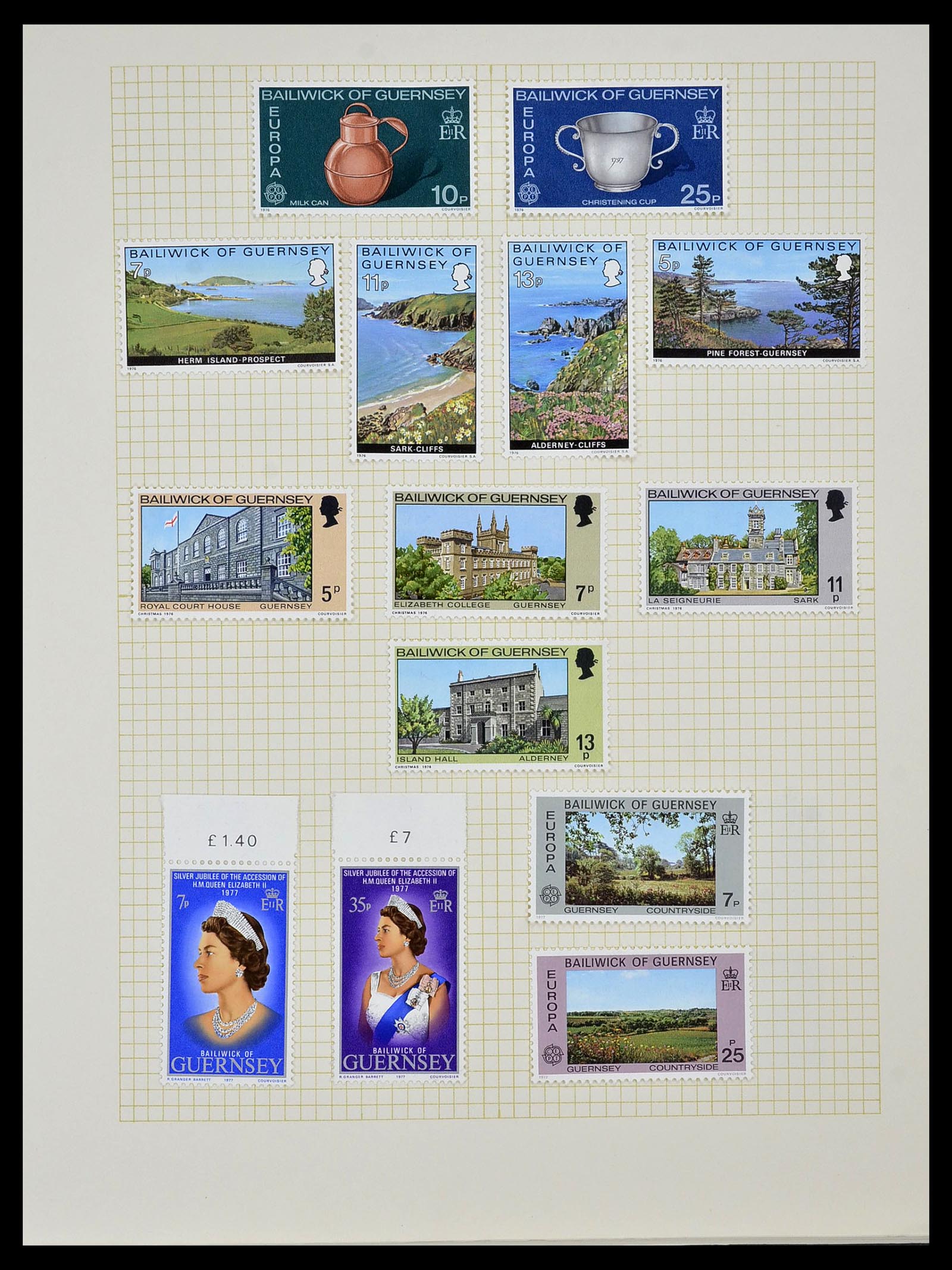 34337 034 - Postzegelverzameling 34337 Guernsey en Alderney 1940-2018!
