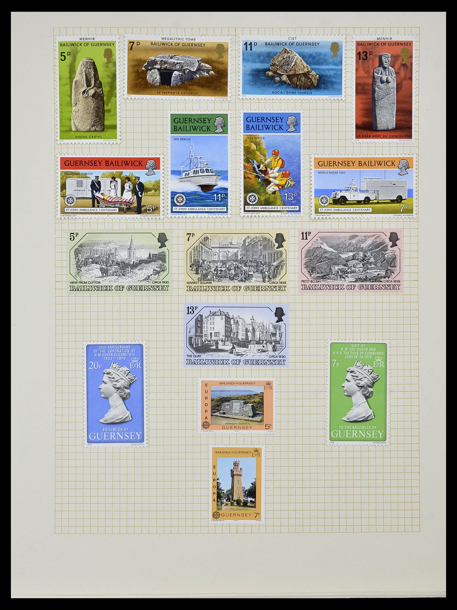 34337 036 - Postzegelverzameling 34337 Guernsey en Alderney 1940-2018!